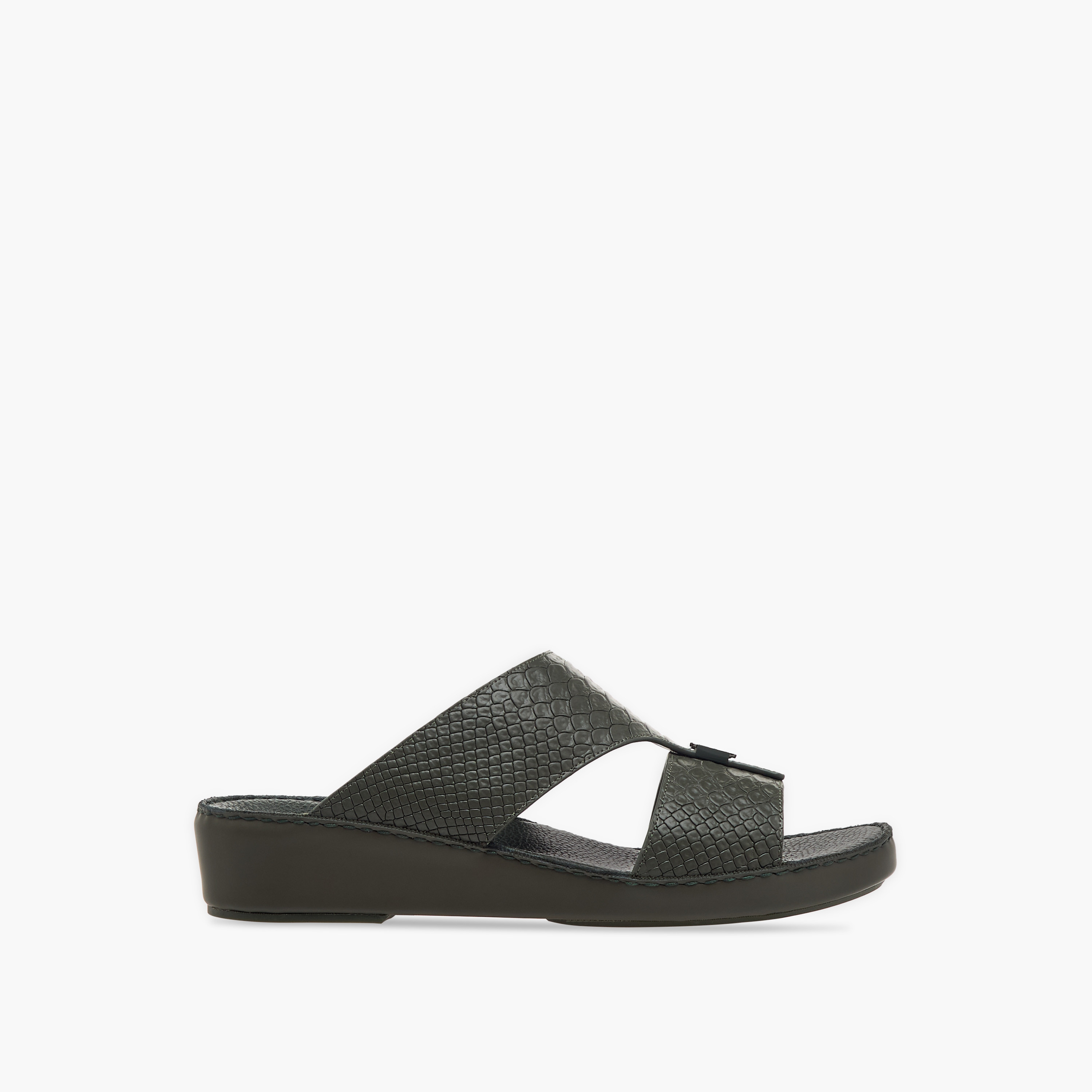 Duchini Men's Textured Slip-On Arabic Sandals-men-shoes-sandals-image-2