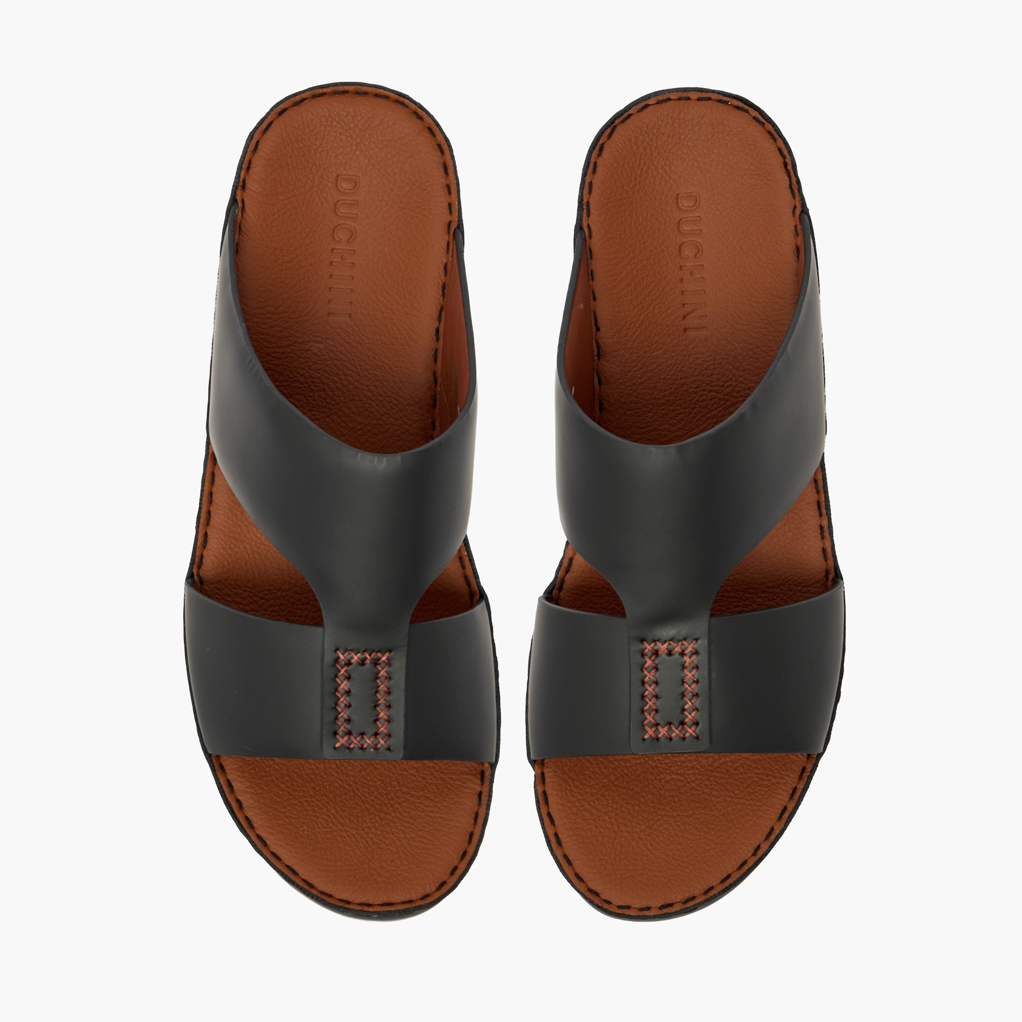 Duchini Men Leather Slip-On Arabic Sandals-men-shoes-sandals-image-1