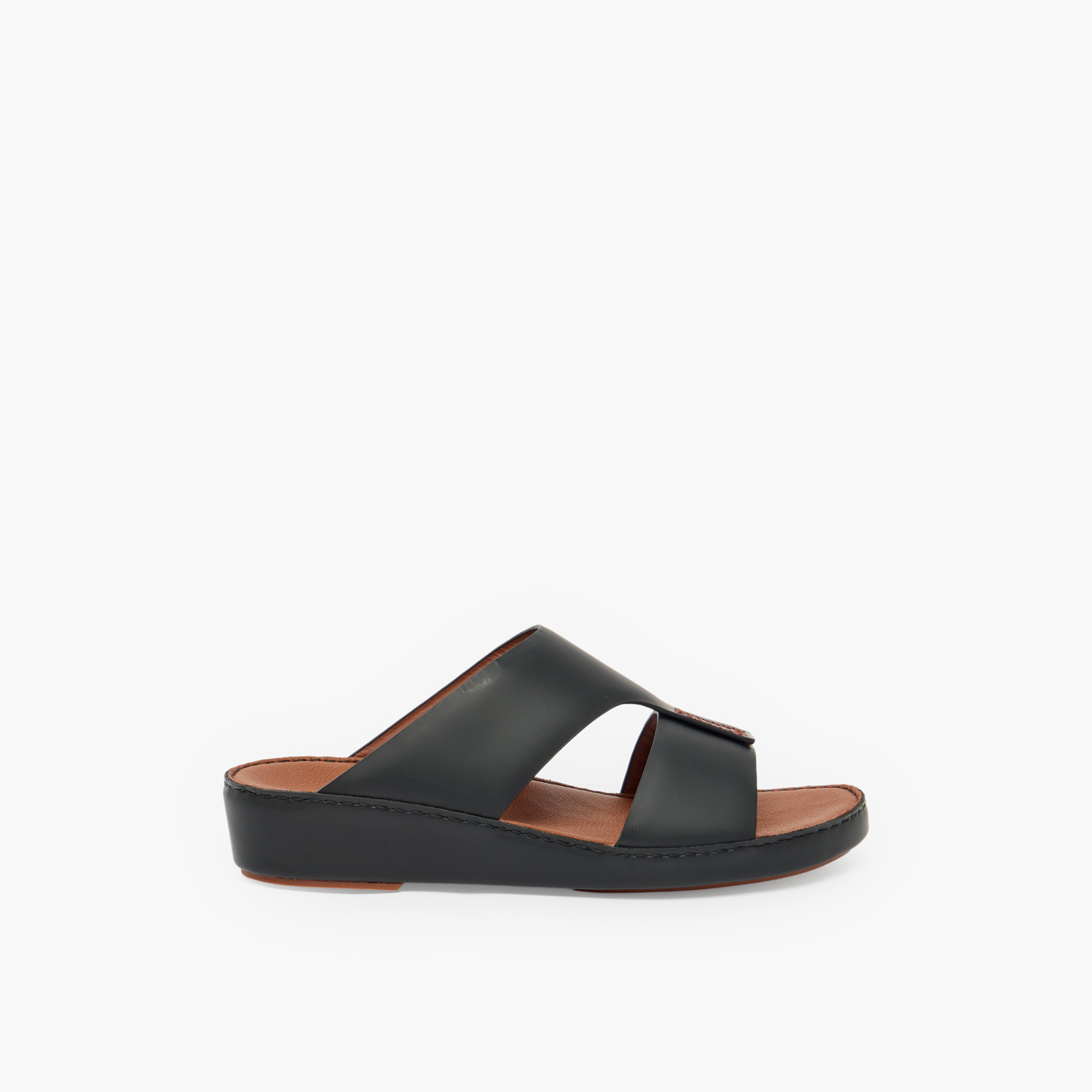 Duchini Men Leather Slip-On Arabic Sandals-men-shoes-sandals-image-3