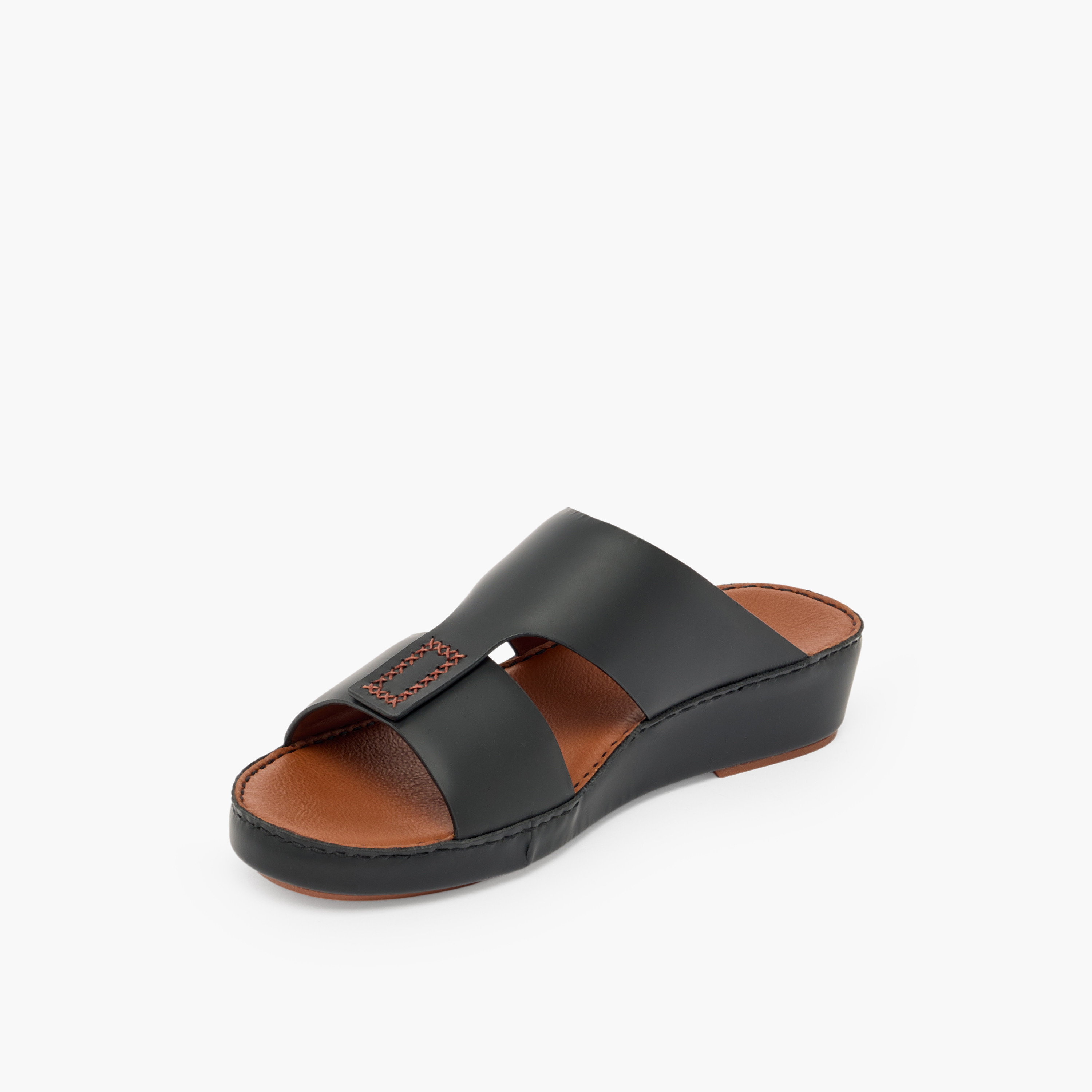 Duchini Men Leather Slip-On Arabic Sandals-men-shoes-sandals-image-4