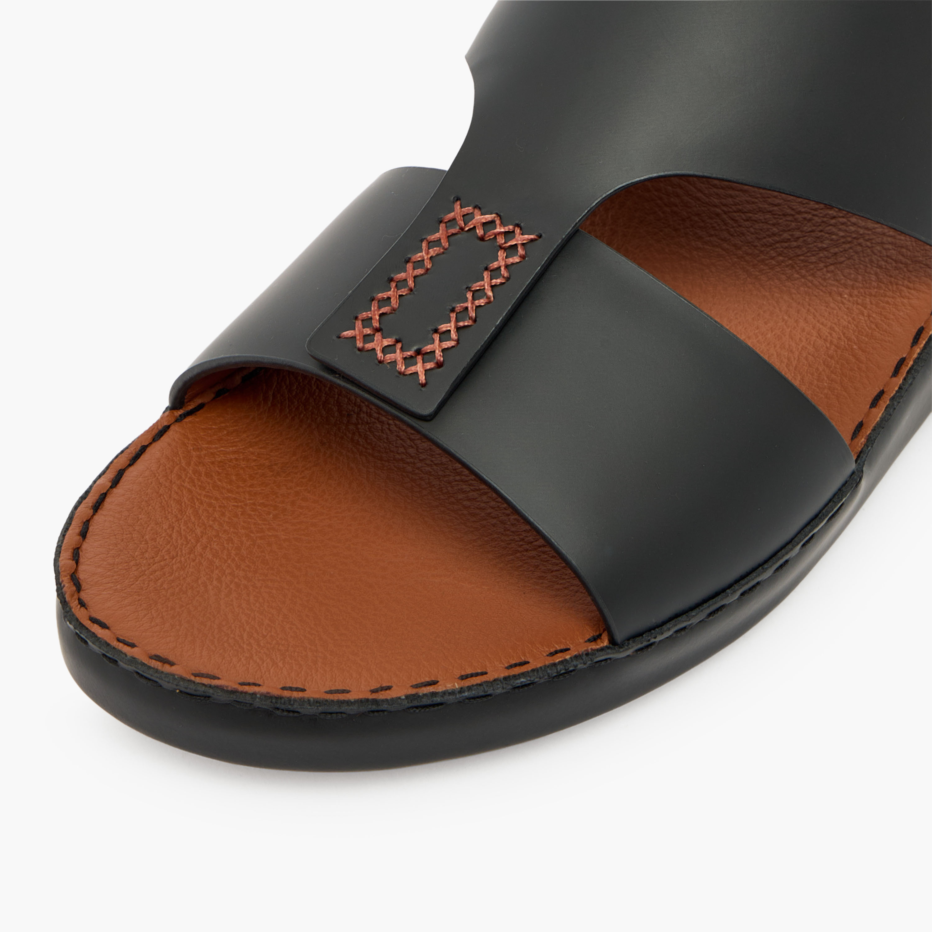 Duchini Men Leather Slip-On Arabic Sandals-men-shoes-sandals-image-9