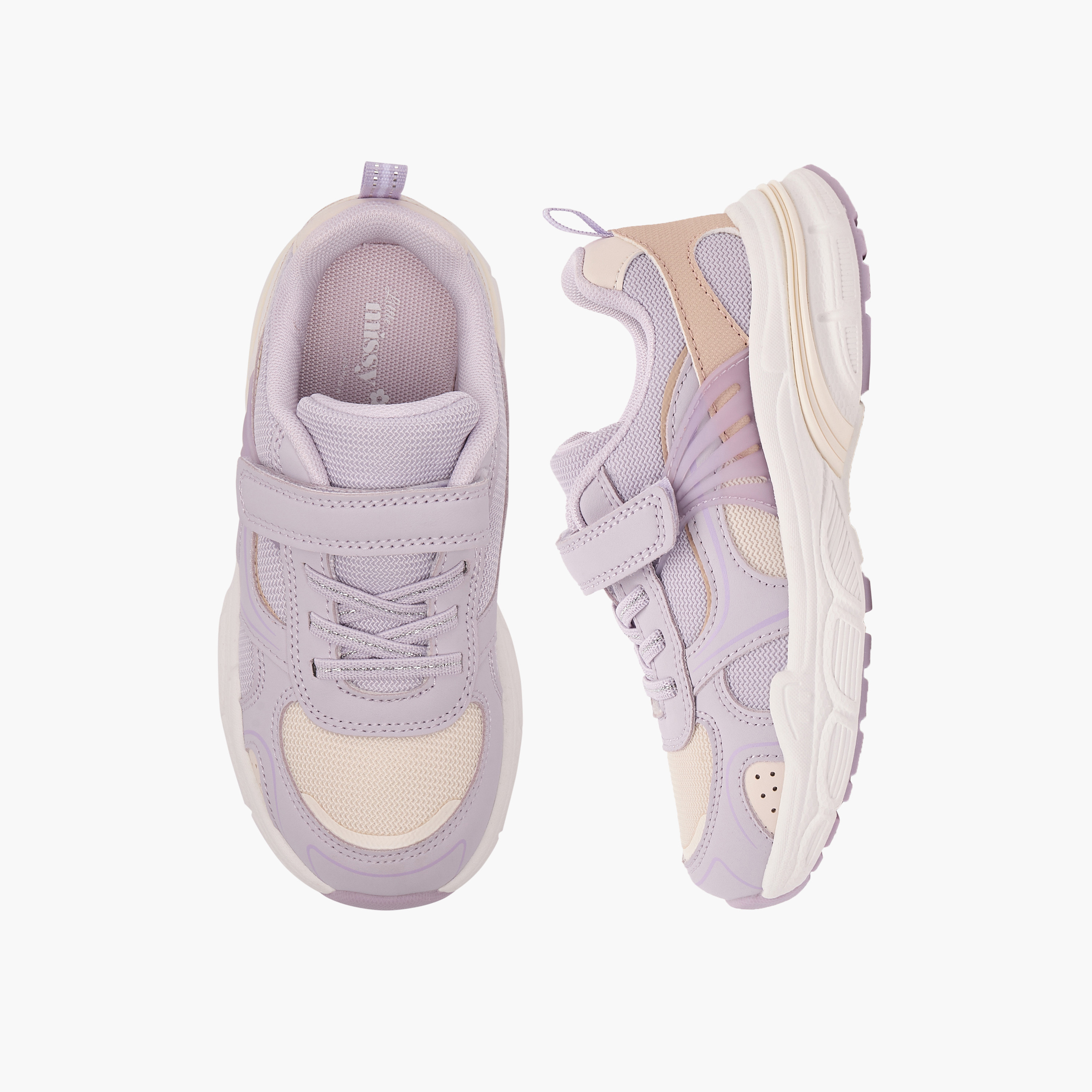 حذاء رياضي بشريط لاصق للبنات من ليتل ميسي-girls-shoes-sneakers-image-1