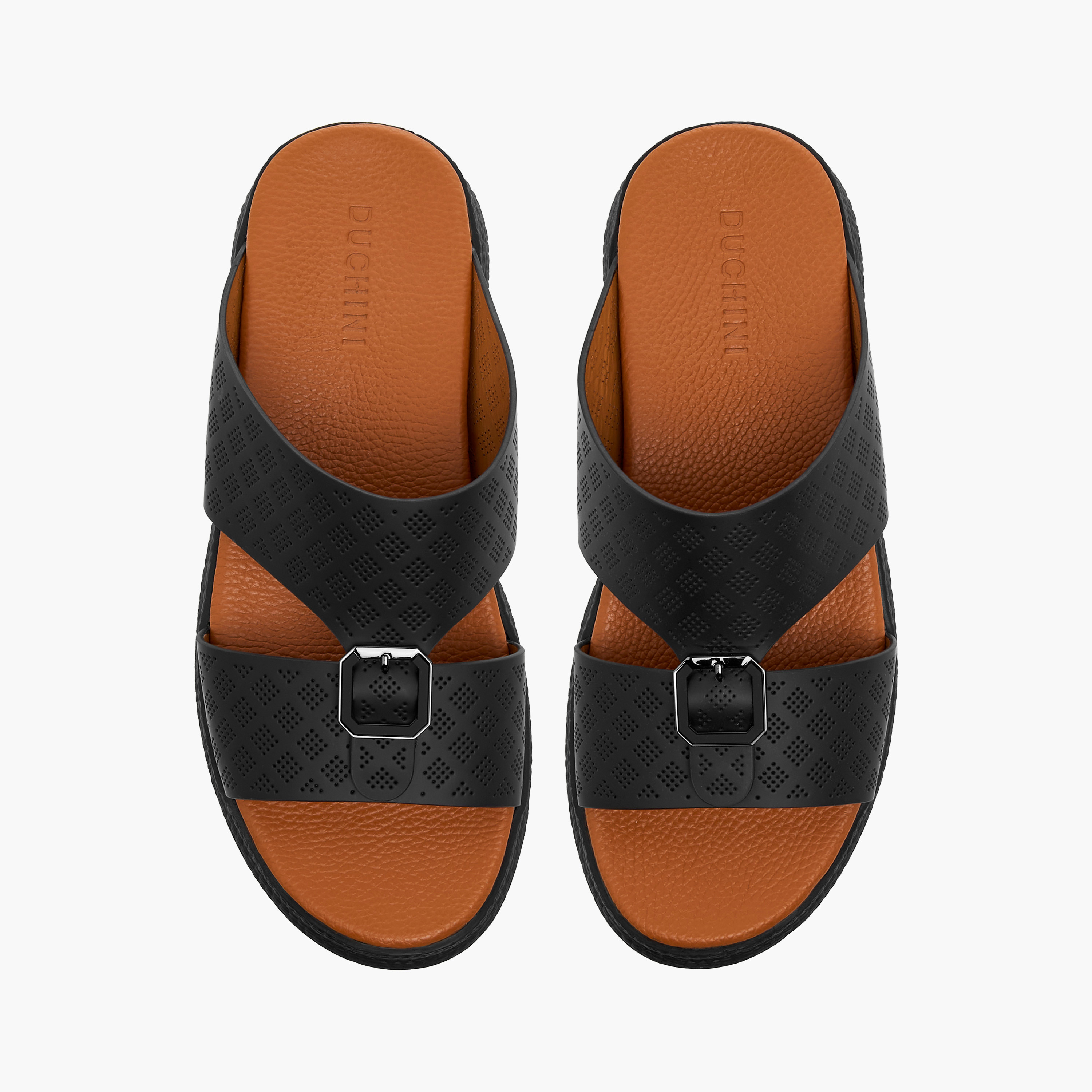 Duchini Men Perforated Strap Arabic Sandals-men-shoes-sandals-image-1