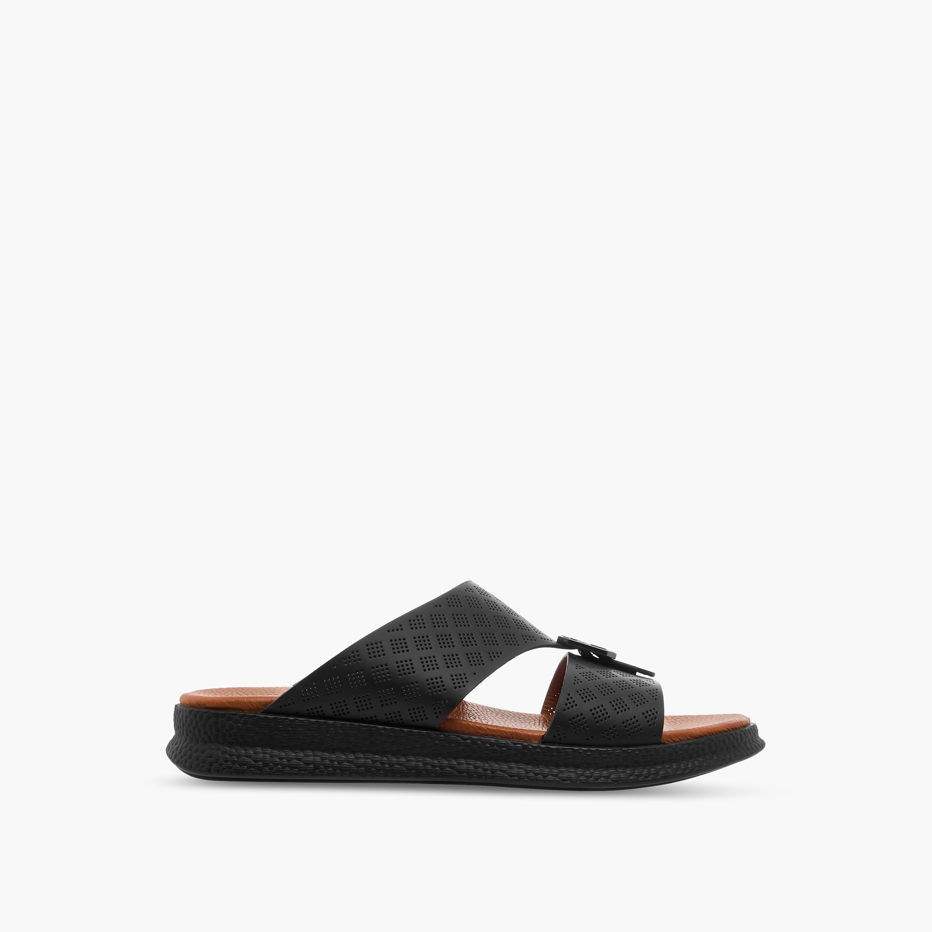 Duchini Men Perforated Strap Arabic Sandals-men-shoes-sandals-image-3