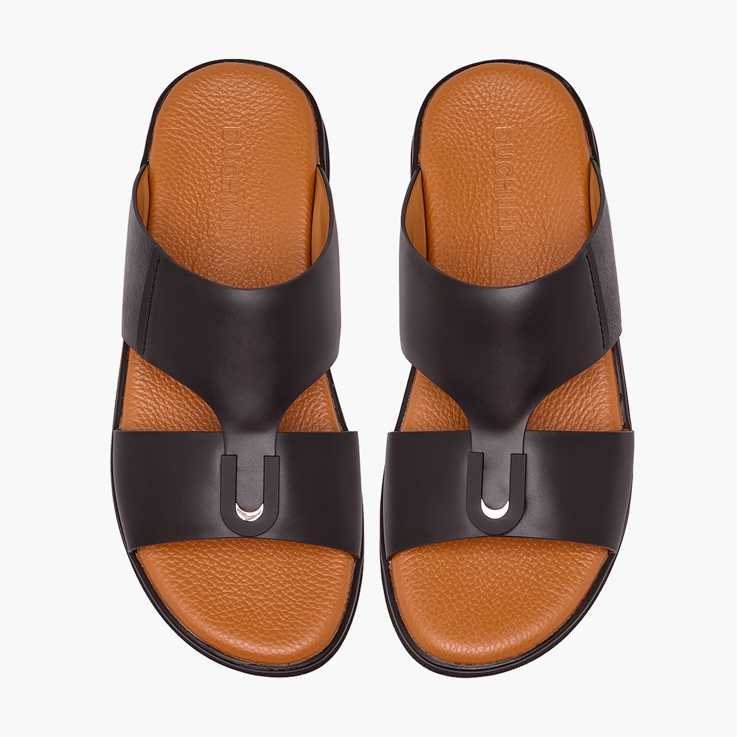 Duchini Men Solid Leather Arabic Sandals-men-shoes-sandals-image-1