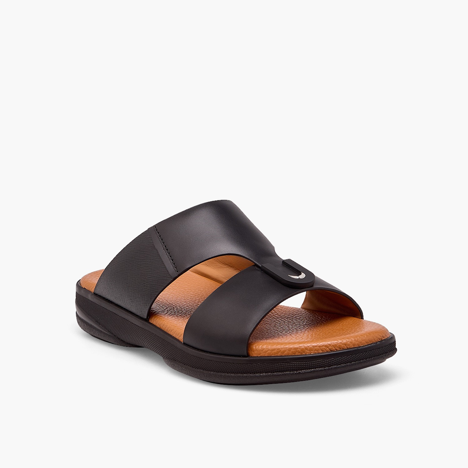 Duchini Men Solid Leather Arabic Sandals-men-shoes-sandals-image-2