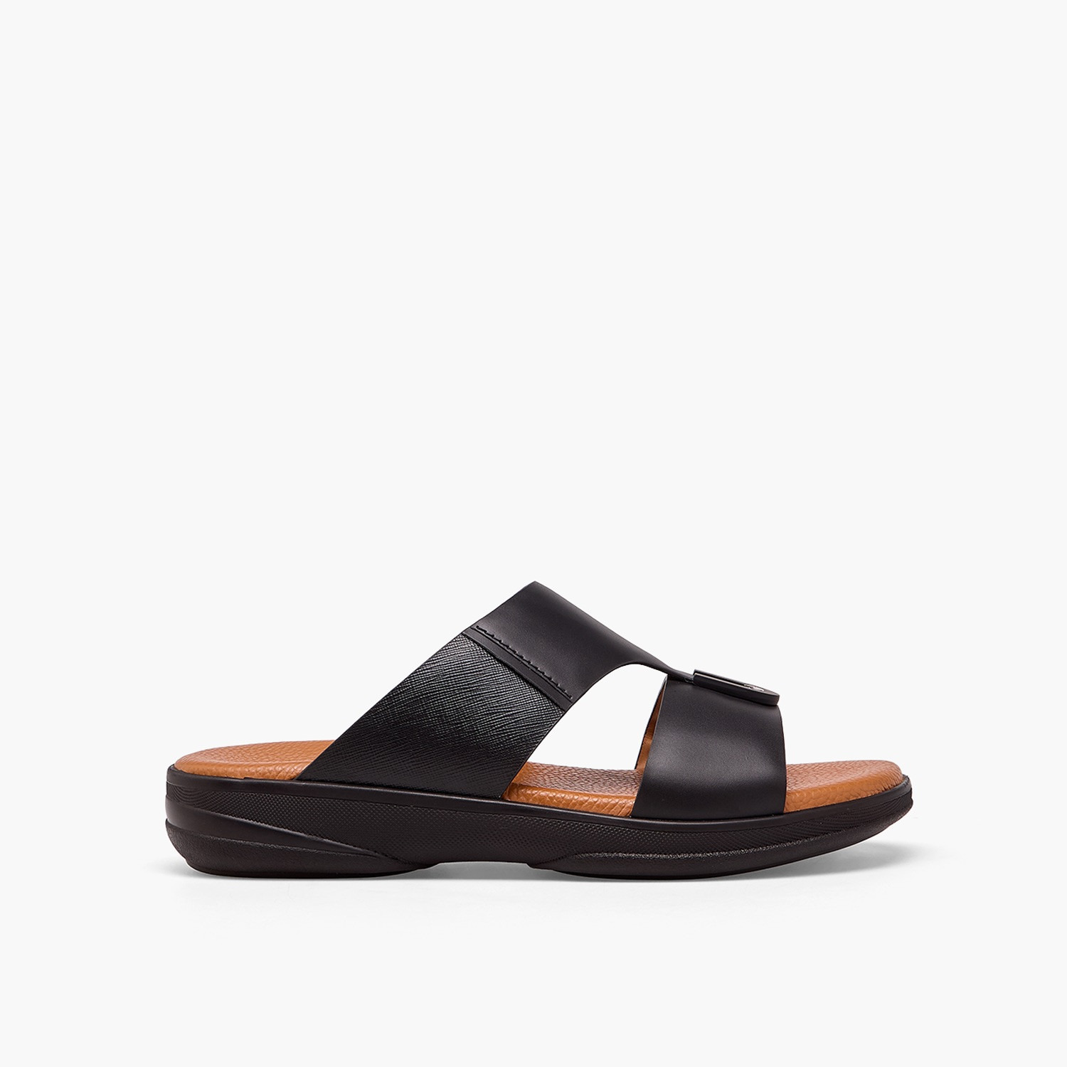 Duchini Men Solid Leather Arabic Sandals-men-shoes-sandals-image-3