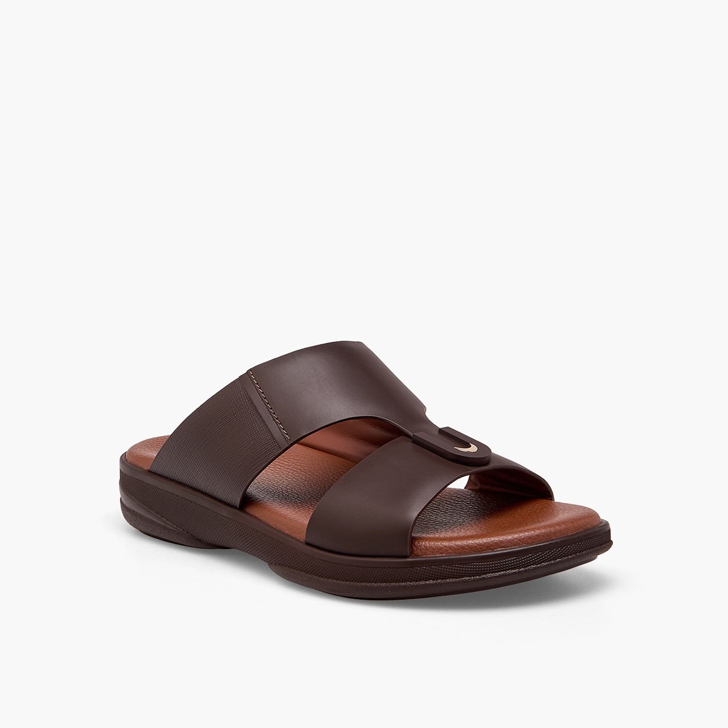 Duchini Men Solid Leather Arabic Sandals-men-shoes-sandals-image-2
