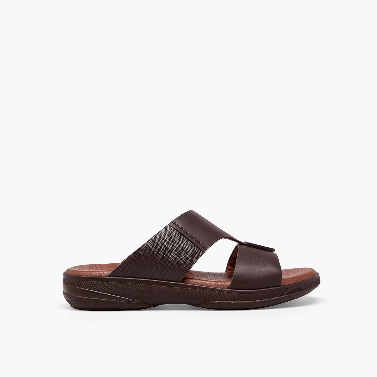 Duchini Men Solid Leather Arabic Sandals-men-shoes-sandals-image-3