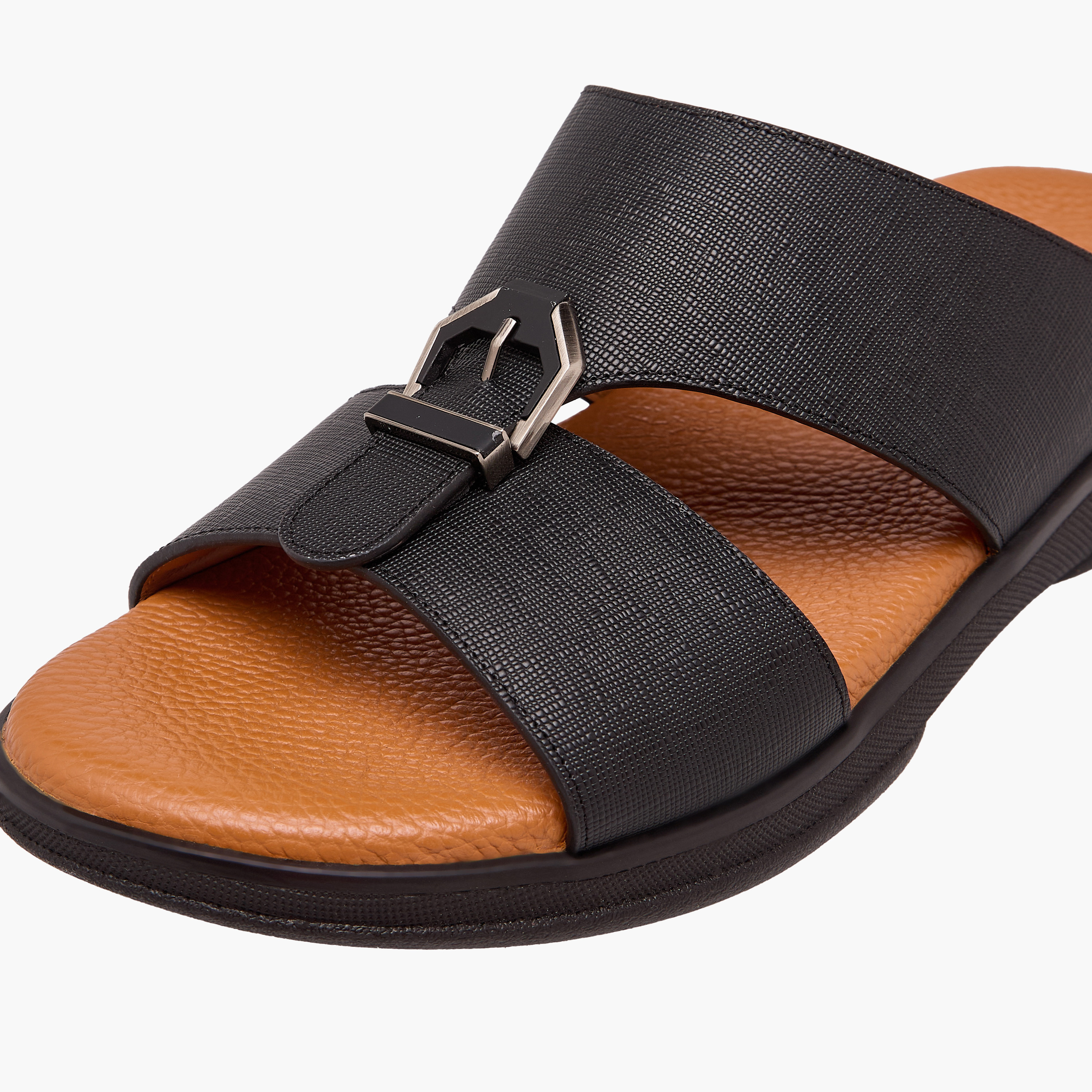 صندل عربي جلد بارز الملمس للرجال من دوتشيني-men-shoes-sandals-image-4
