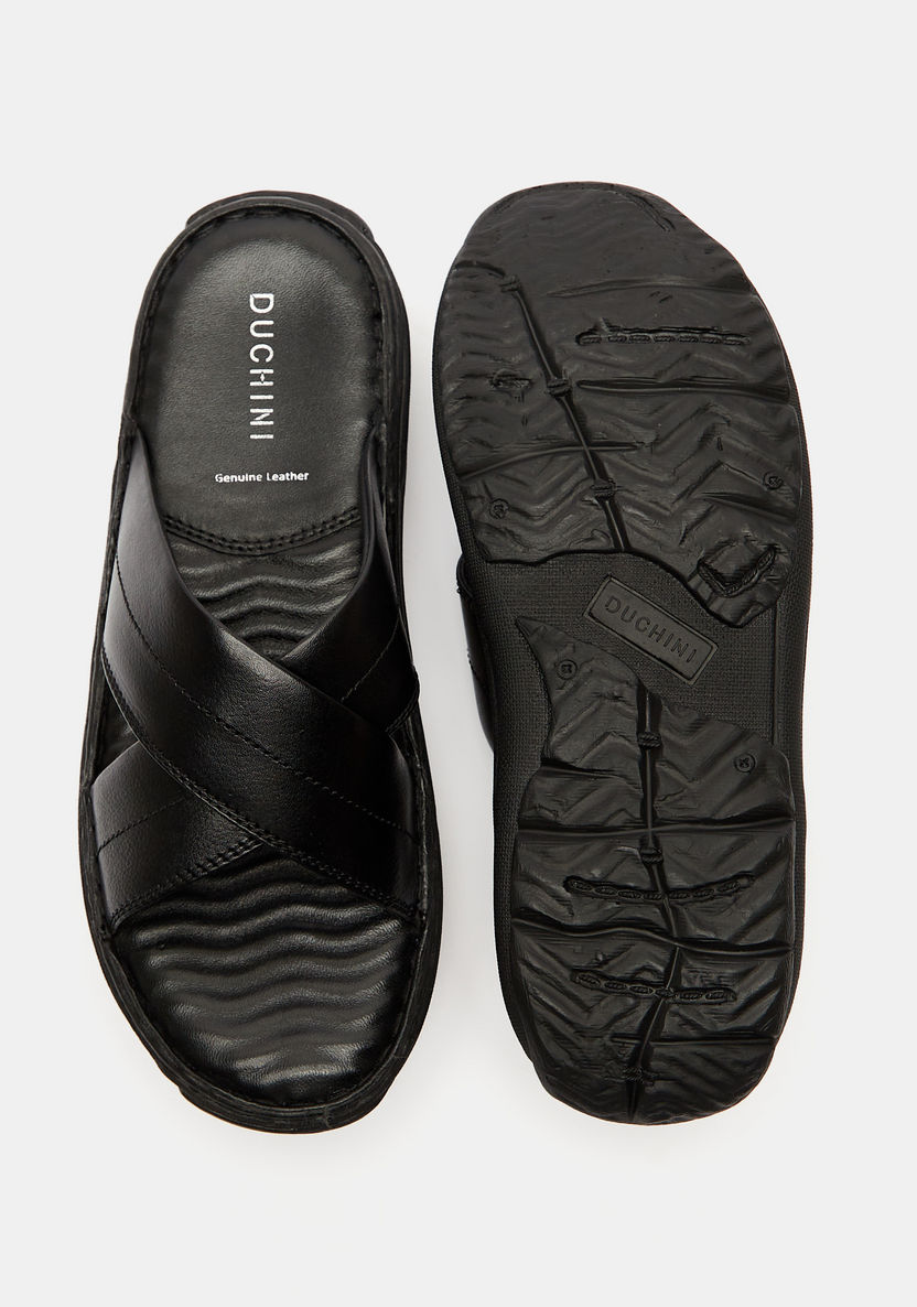 Duchini Men's Slip-On Cross Strap Sandals-Men%27s Sandals-image-4