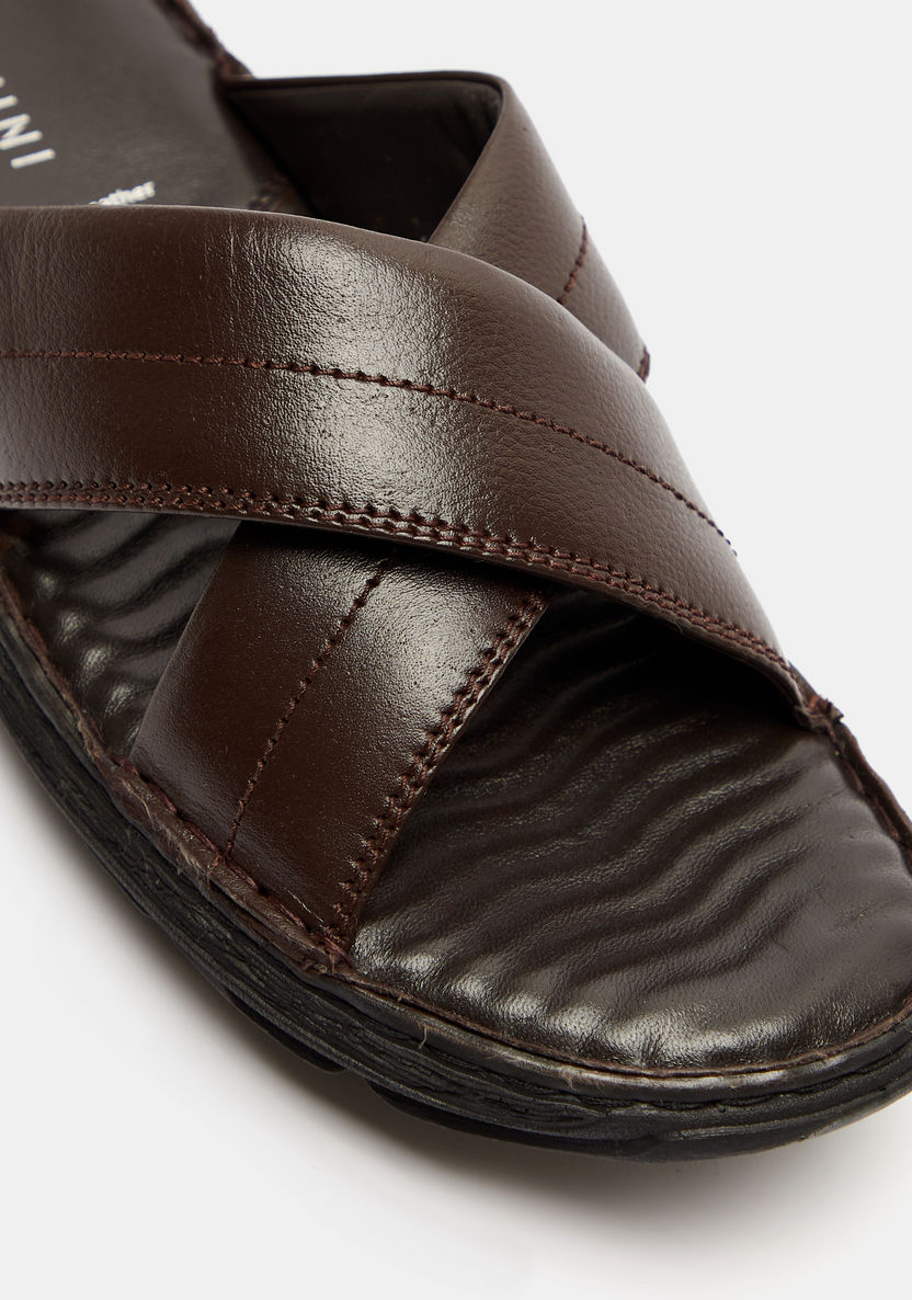 Duchini Men's Slip-On Cross Strap Sandals-Men%27s Sandals-image-2