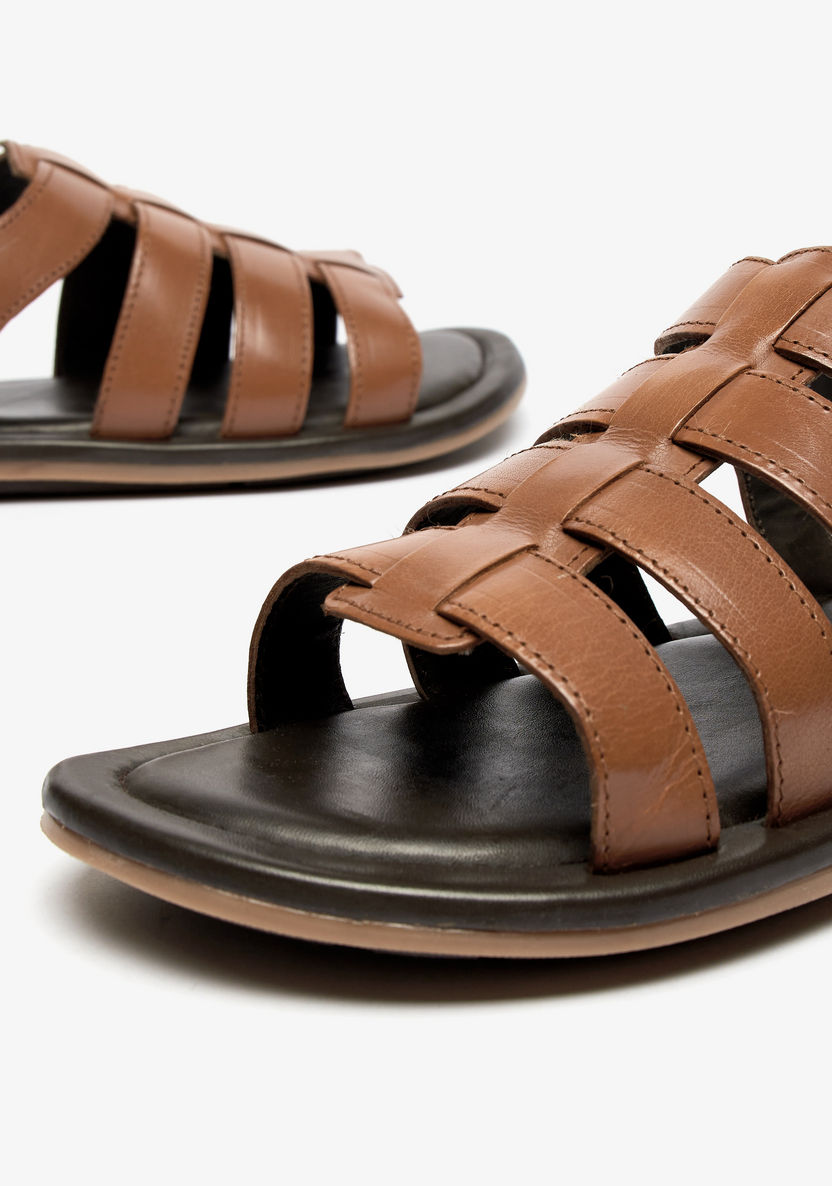 Duchini Men's Open Toe Sandals with Hook and Loop Closure-Men%27s Sandals-image-3