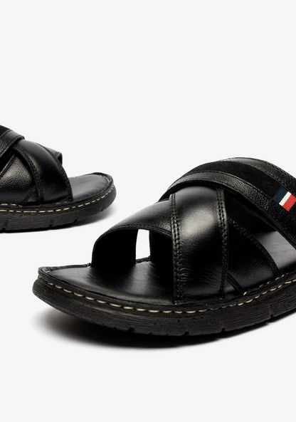 Le Confort Slip-On Cross Strap Sandals-Men%27s Sandals-image-3