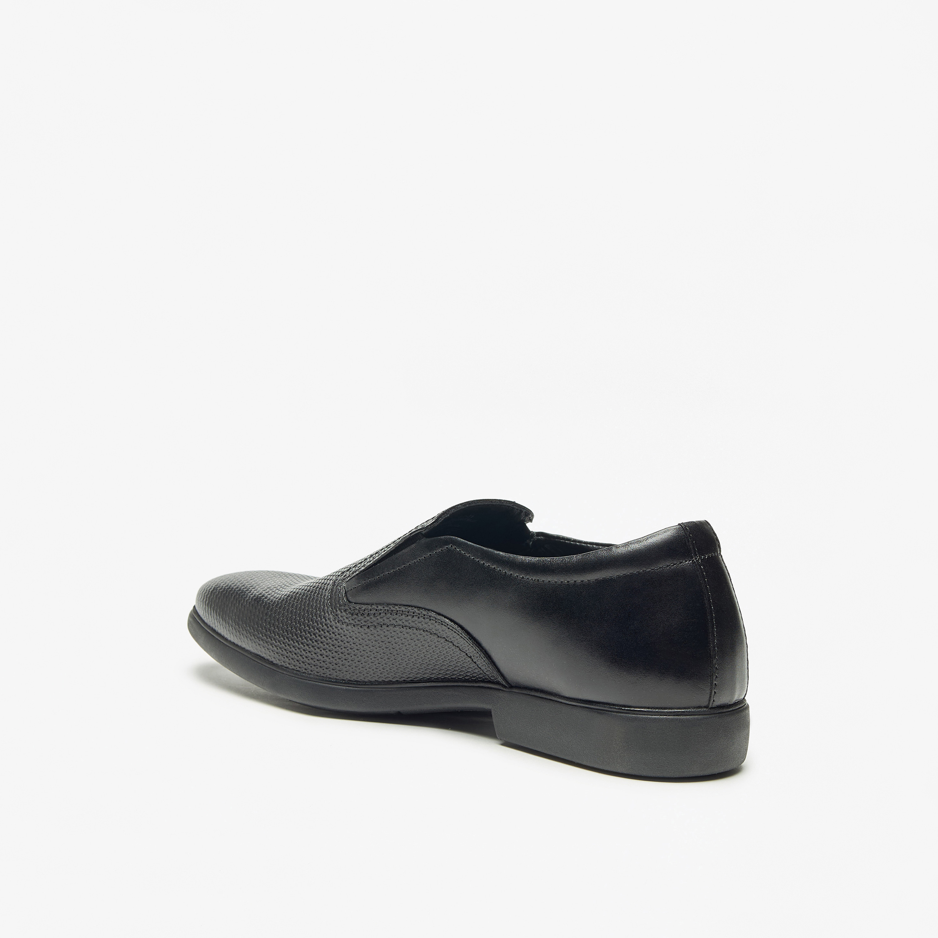 Duchini Men's Textured Slip-On Loafers-men-shoes-formalshoes-image-2