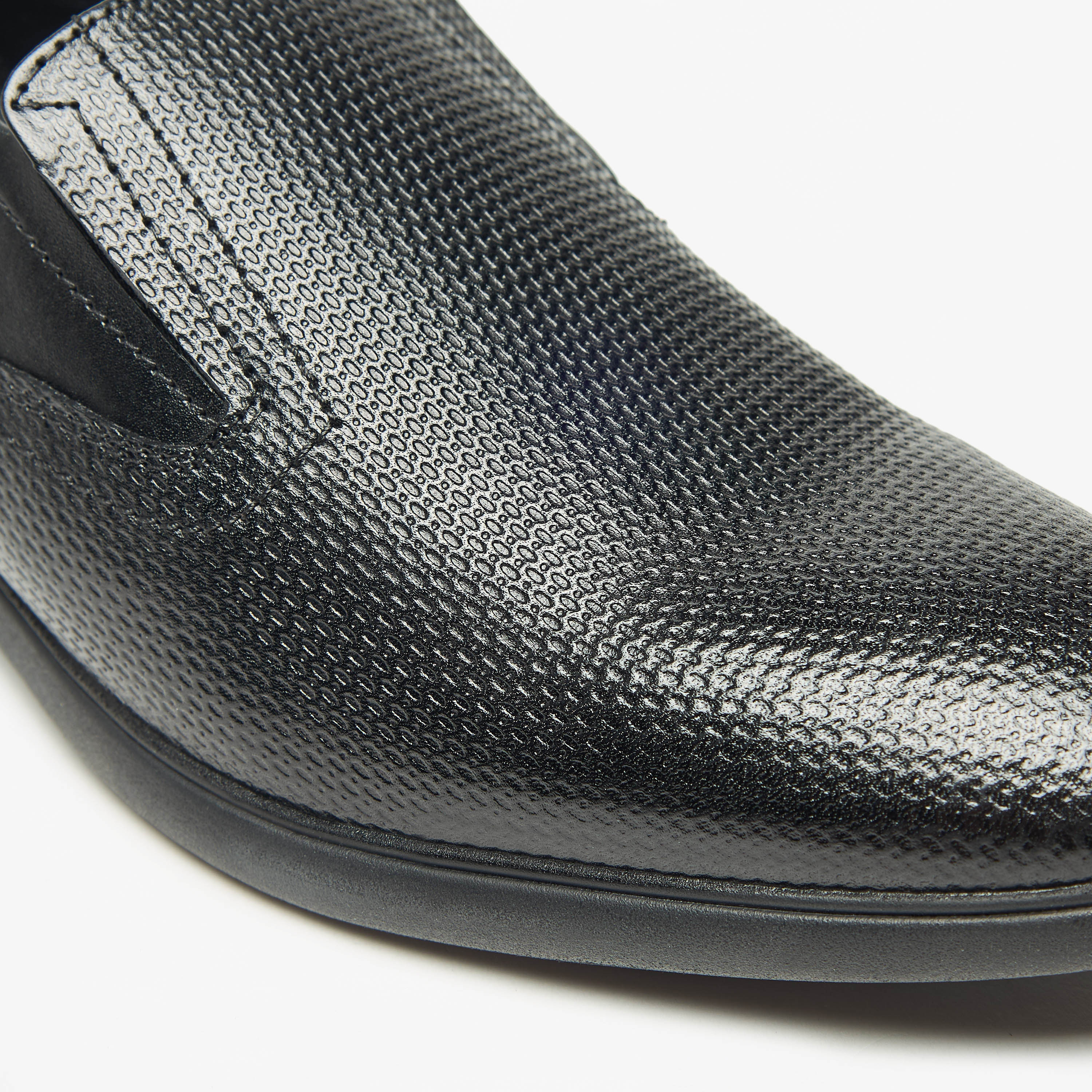 Duchini Men's Textured Slip-On Loafers-men-shoes-formalshoes-image-5