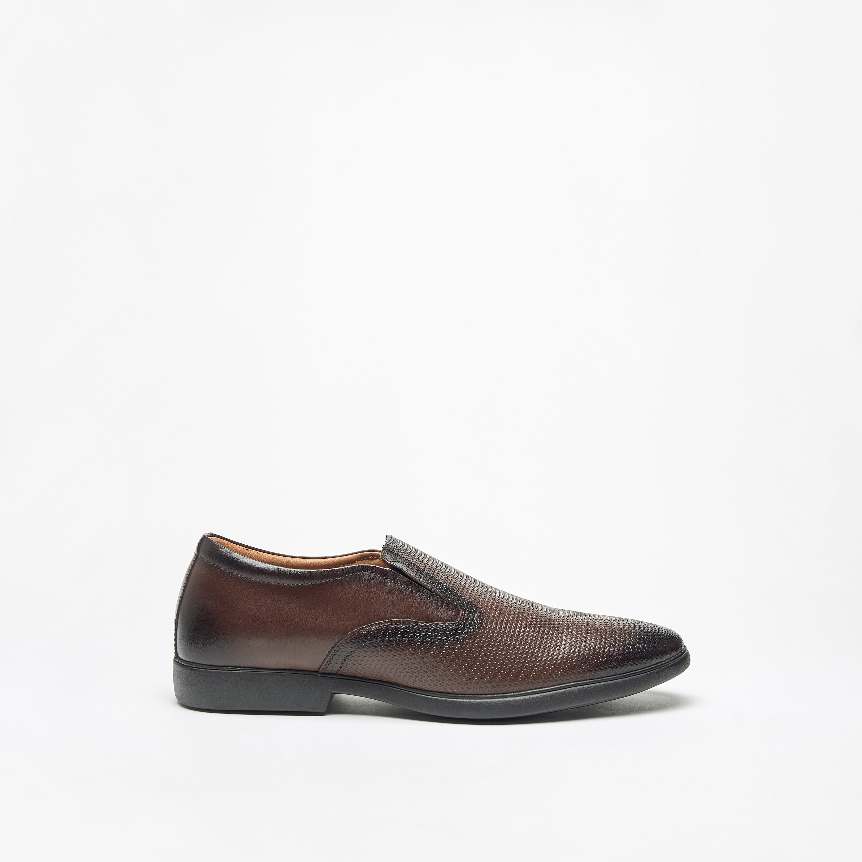 Duchini Men's Textured Slip-On Loafers-men-shoes-formalshoes-image-8
