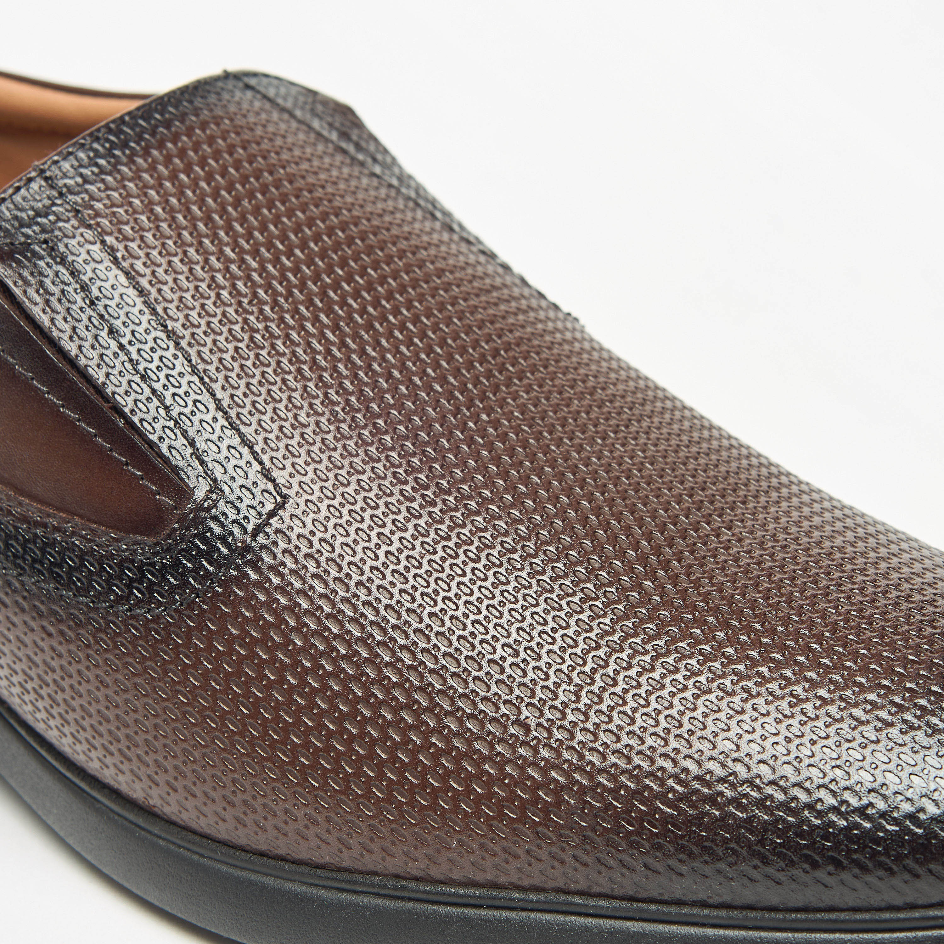 Duchini Men's Textured Slip-On Loafers-men-shoes-formalshoes-image-10