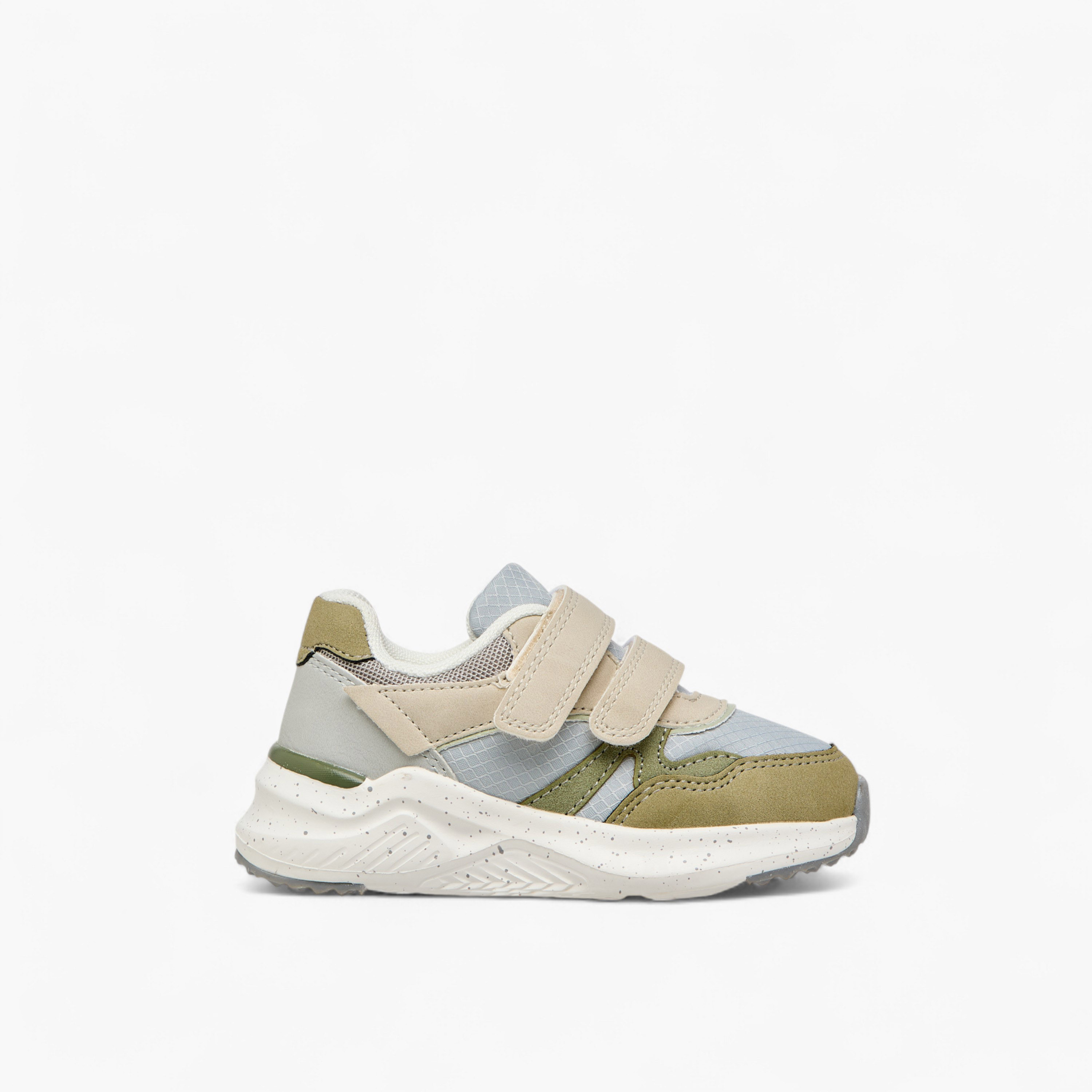 Juniors Panelled Sneakers with Hook and Loop Closure-boys-shoes-sneakers-image-3