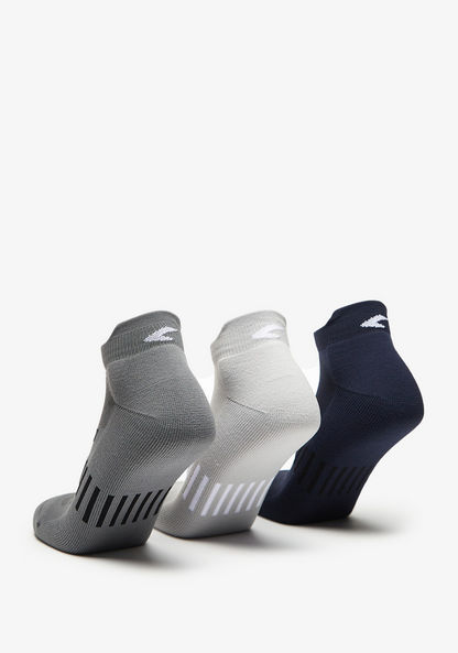 Dash Textured Ankle Length Socks - Set of 3-Men%27s Socks-image-2