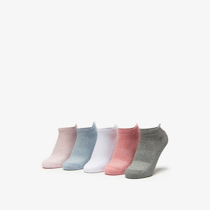 Dash Textured Ankle Length Socks - Set of 5-Women%27s Socks-image-0