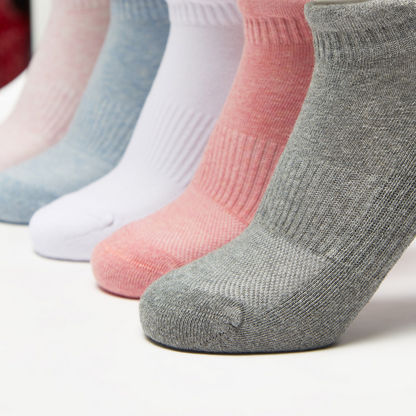 Dash Textured Ankle Length Socks - Set of 5-Women%27s Socks-image-1