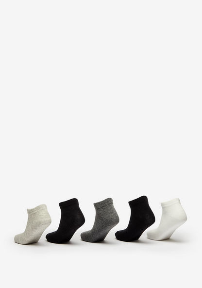 Set of 5 - Plain Ankle Length Socks-Boy%27s Socks-image-1