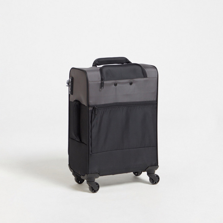 IT Solid Softcase Trolley Bag with Retractable Handle and Wheels