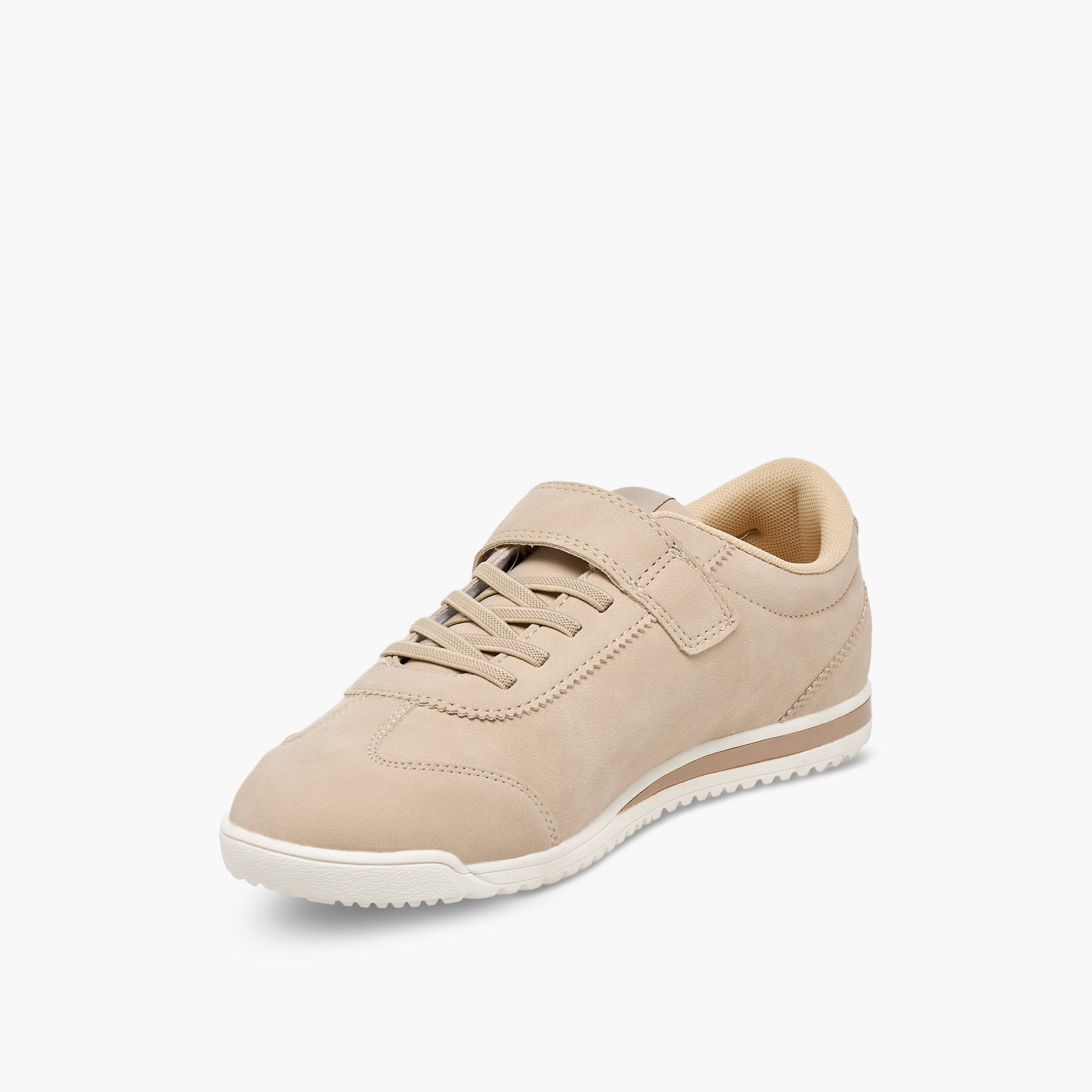 حذاء سنيكرز للبنات بشريط إغلاق لاصق وتفاصيل زهرية من فلورا بيلا-girls-shoes-sneakers-image-4