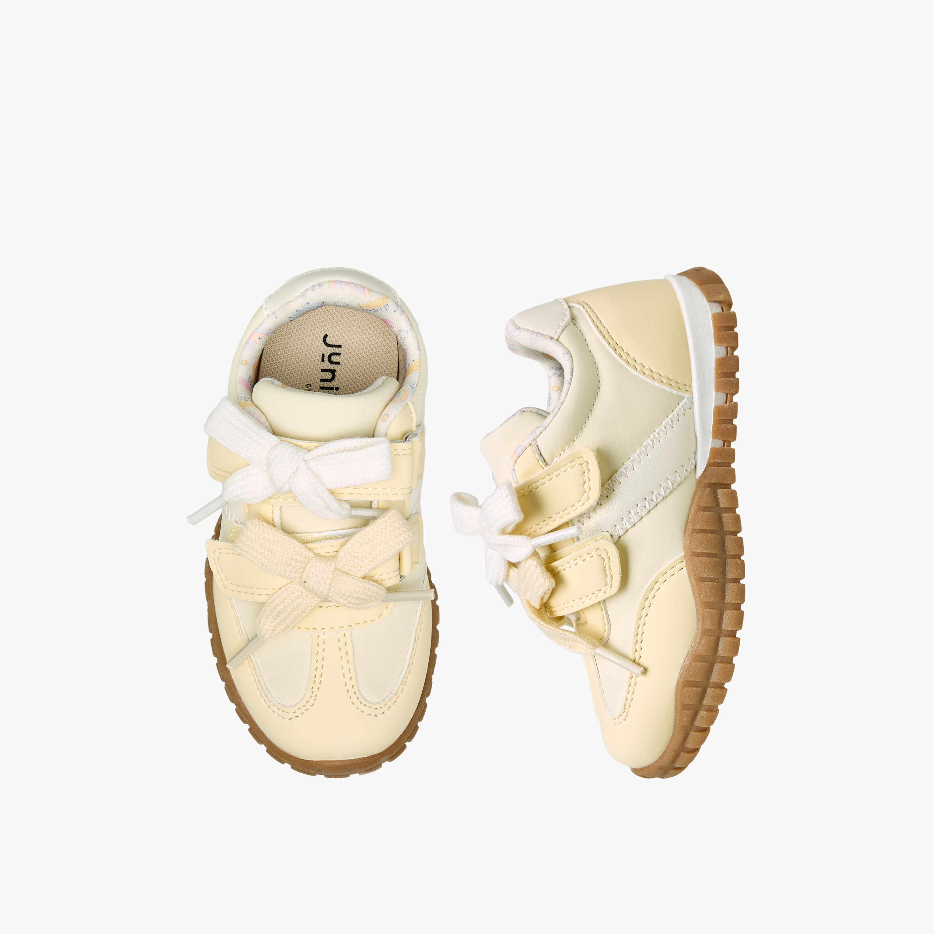 حذاء سنيكرز بطول الكاحل وشريط إغلاق لاصق للبنات من جونيورز-girls-shoes-sneakers-image-1