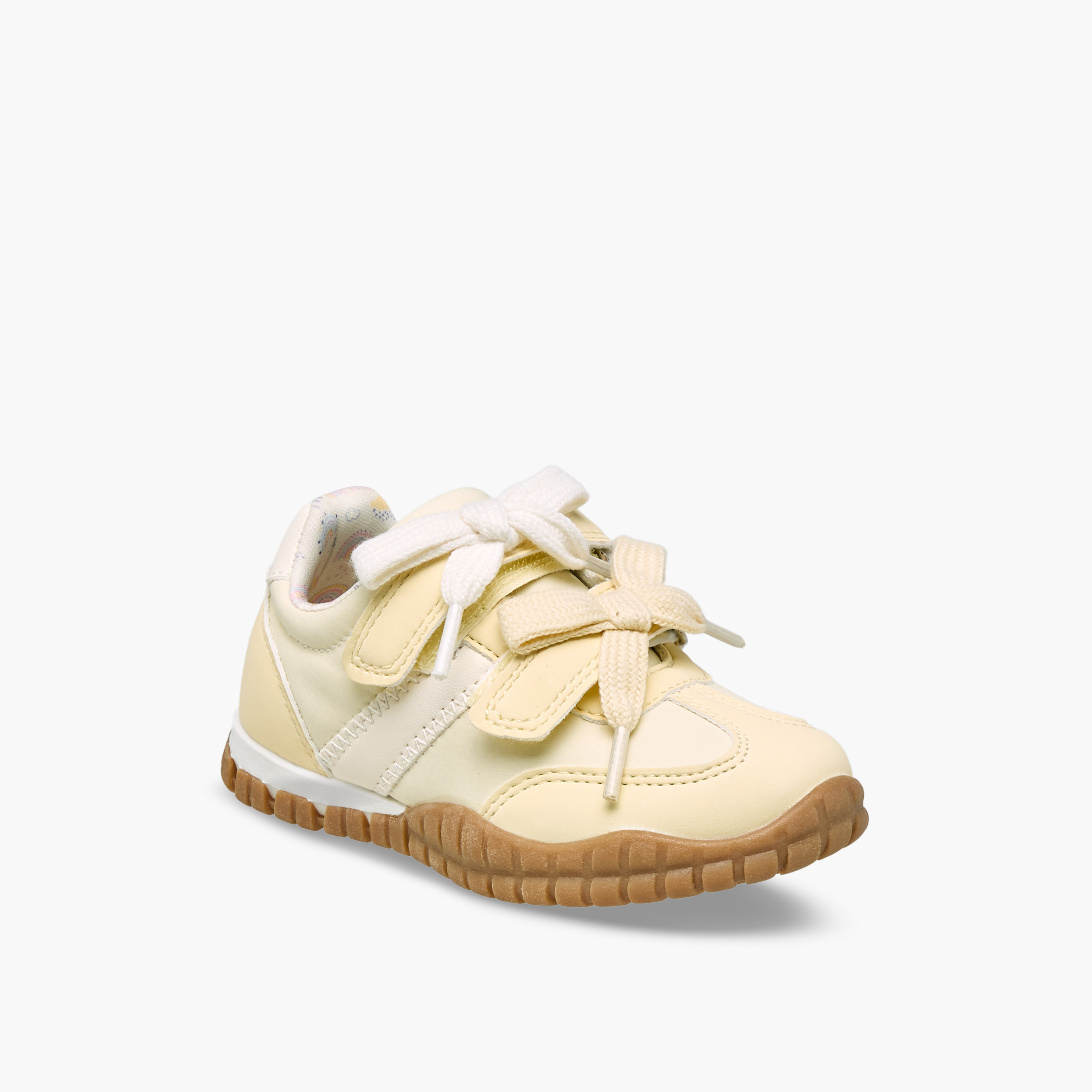 حذاء سنيكرز بطول الكاحل وشريط إغلاق لاصق للبنات من جونيورز-girls-shoes-sneakers-image-2