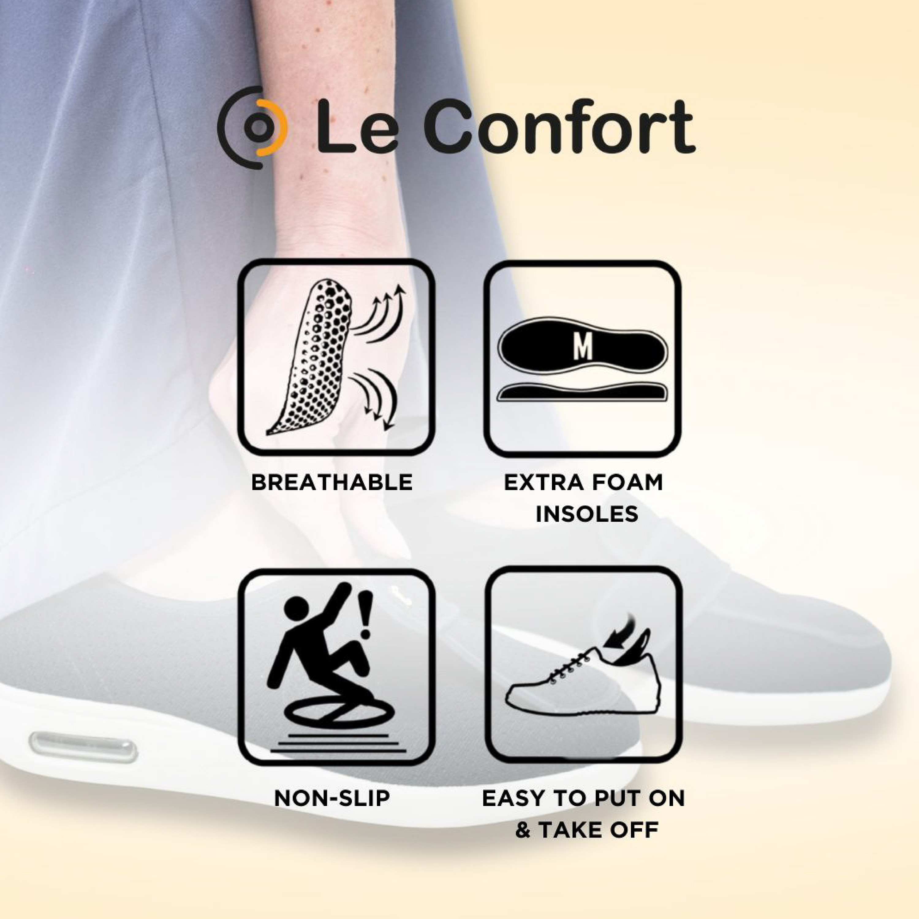 حذاء لمرضى السكري مريح سهل الارتداء بتفاصيل طيّة من لو كونفورت-women-shoes-flats-loafers-image-6