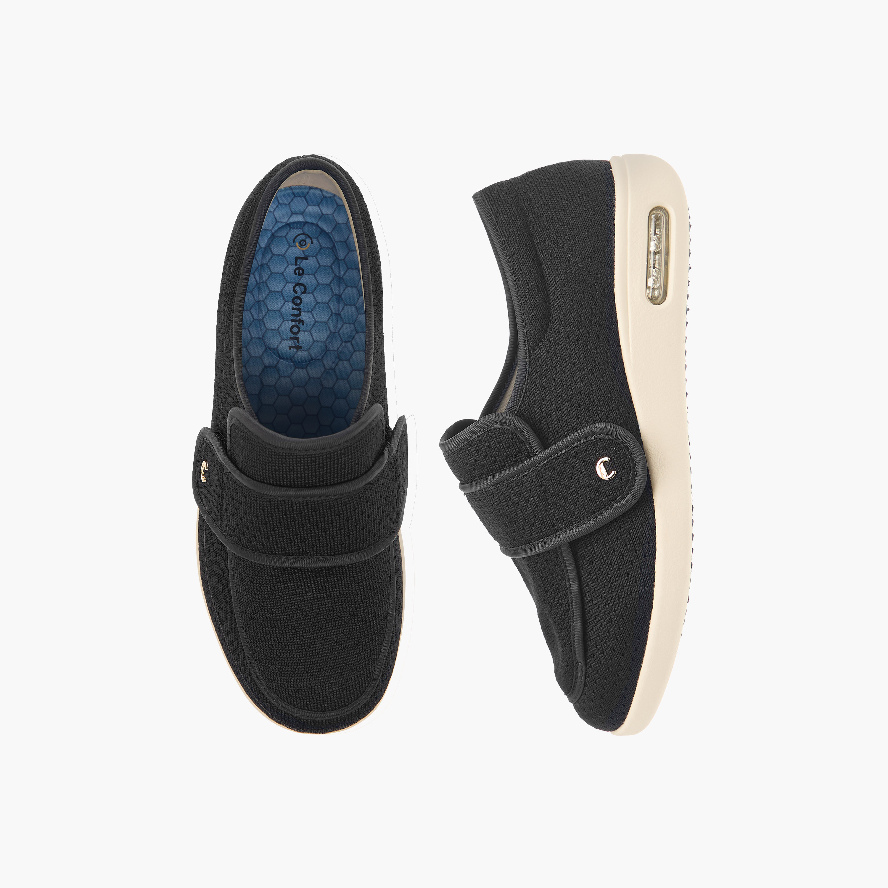 حذاء لمرضى السكري مريح سهل الارتداء بتفاصيل طيّة من لو كونفورت-women-shoes-flats-loafers-image-1