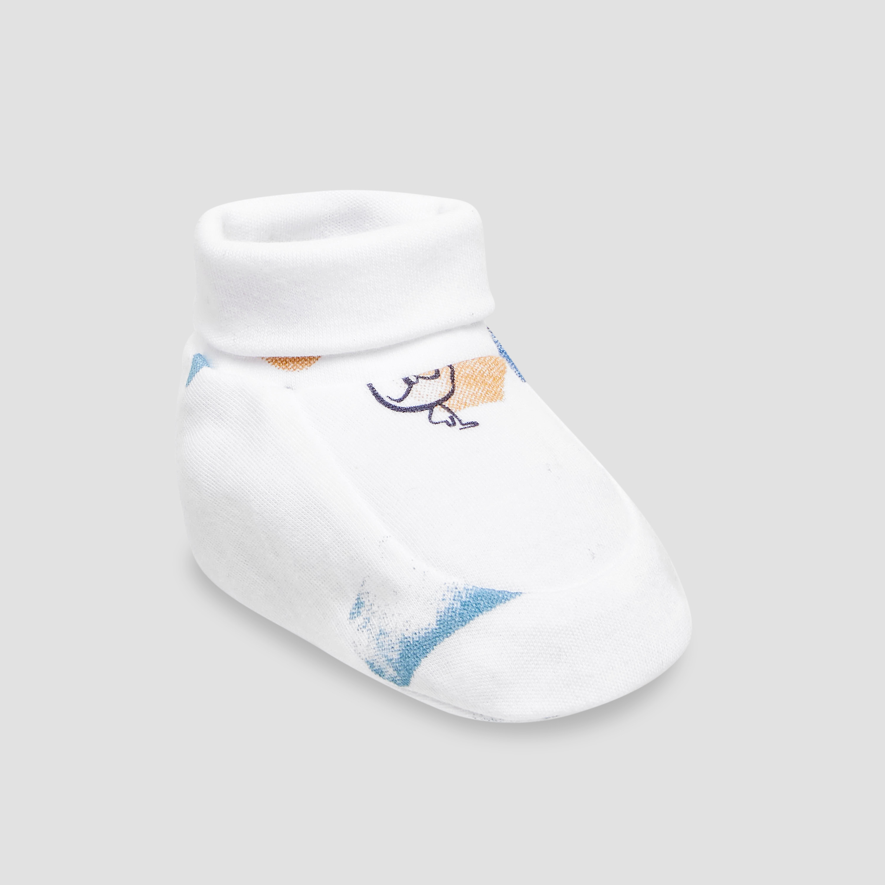 Juniors Printed Slip-On Booties-baby-boys-shoes-booties-image-2