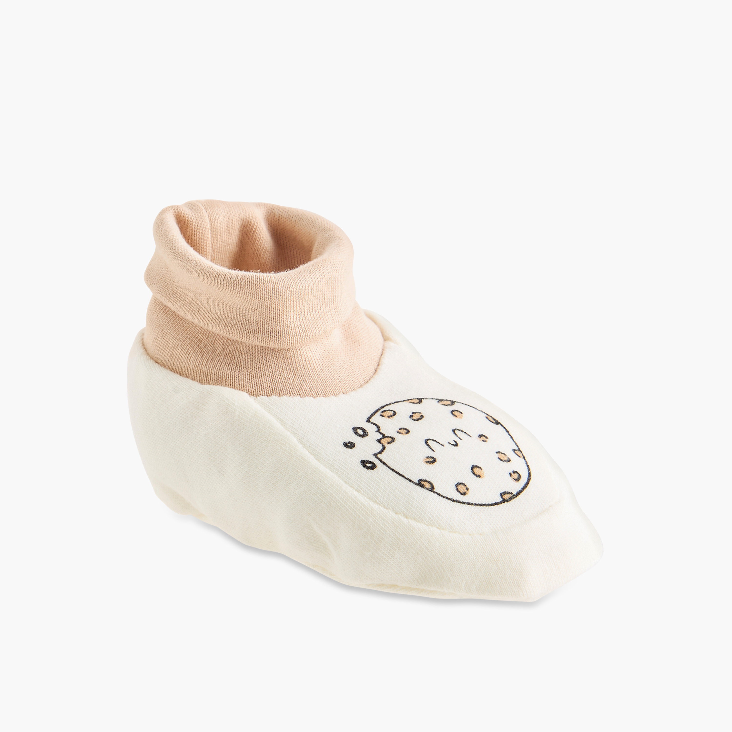 Juniors Cookie Print Booties-baby-boys-shoes-booties-image-2