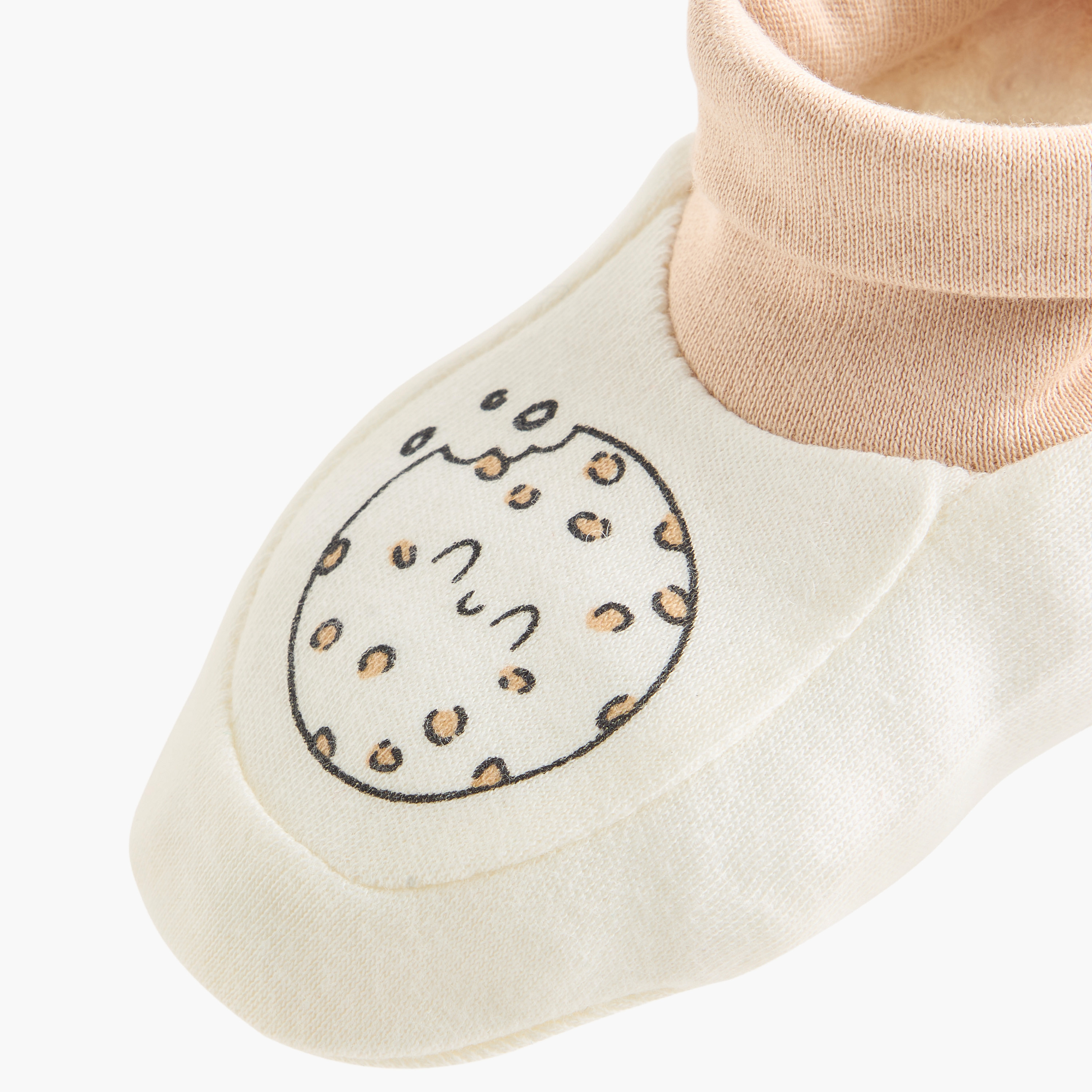 Juniors Cookie Print Booties-baby-boys-shoes-booties-image-4