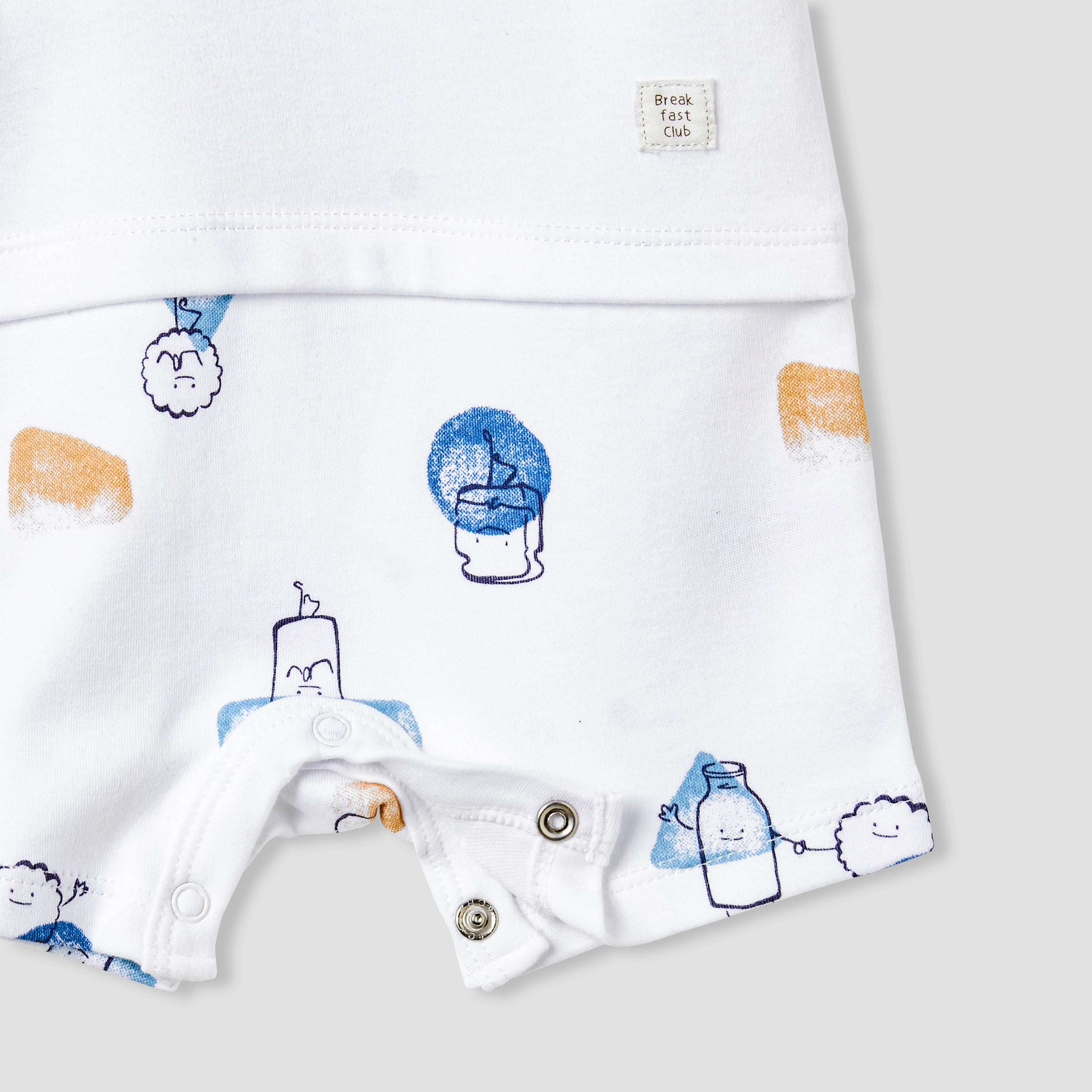 Juniors Round Neck Romper with Fun Embroidery - Cotton - Short Sleeves-baby-boys-clothing-rompers-image-4