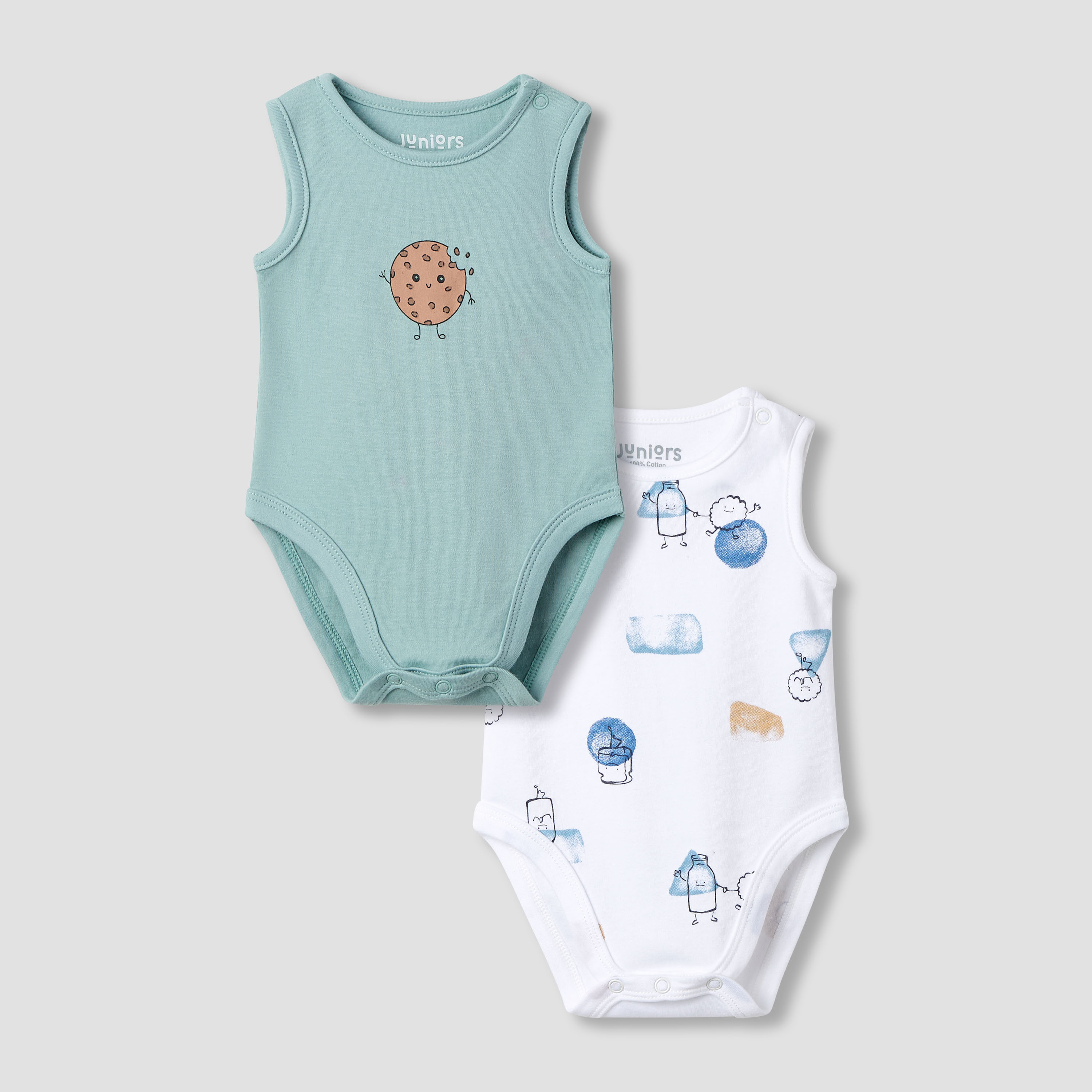 بودي سوت دون أكمام بطبعات من جونيورز - طقم من قطعتين-baby-boys-clothing-bodysuits-image-1