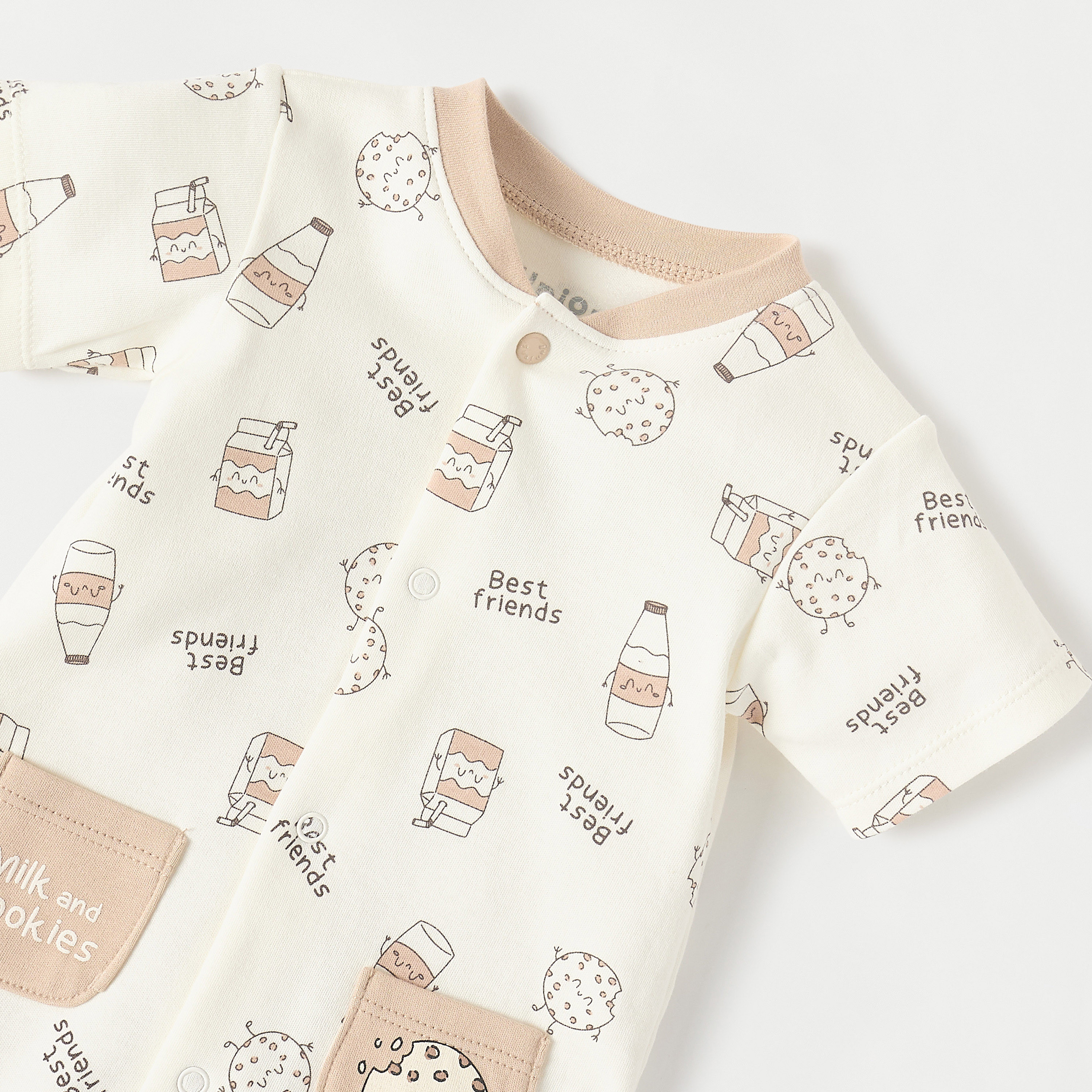 Juniors All-Over Print Romper with Round Neck and Short Sleeves-baby-boys-clothing-rompers-image-3
