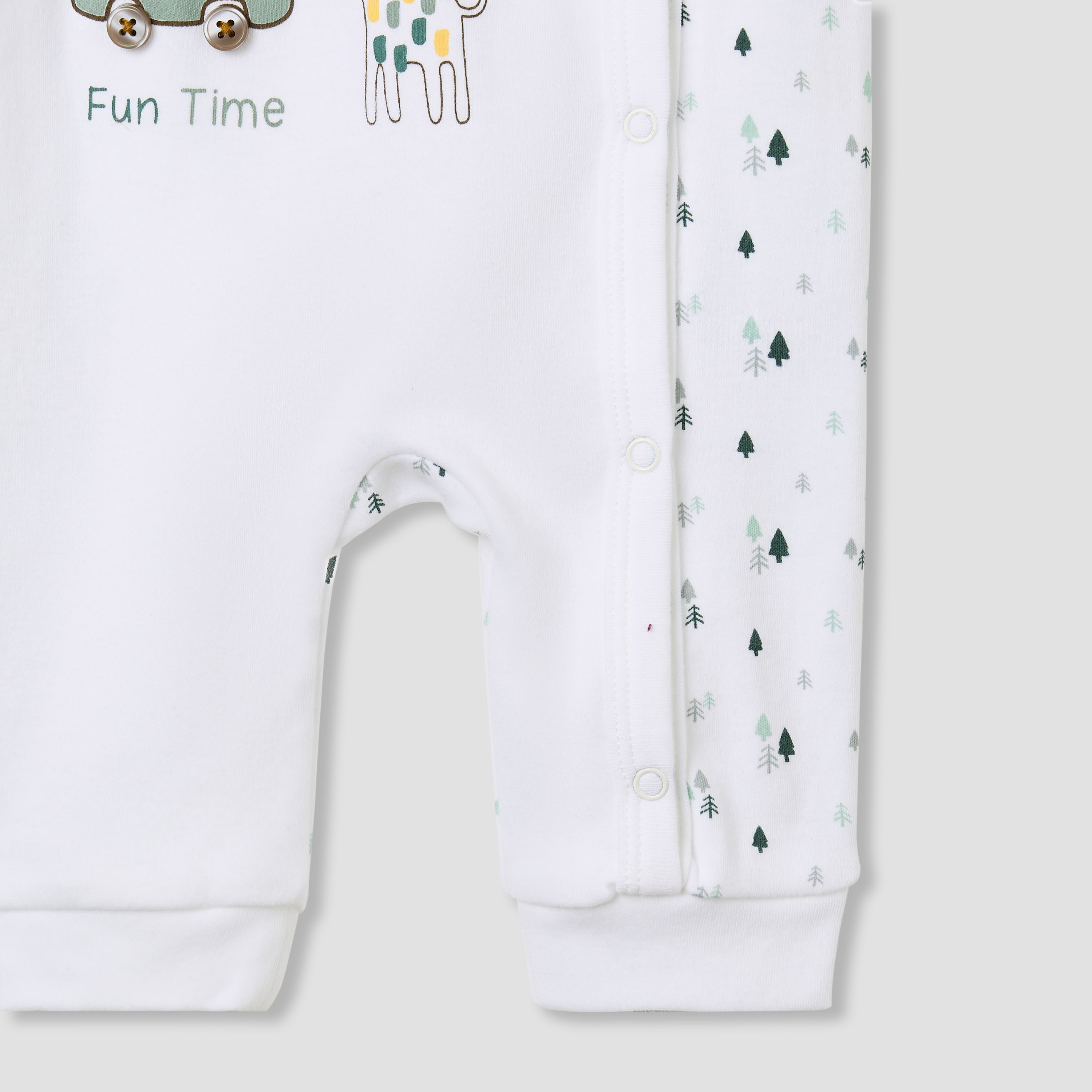 Juniors Crew Neck Sleepsuit with Animal Print - Cotton - Long Sleeves-baby-boys-clothing-nightwear-sleepsuits-image-4