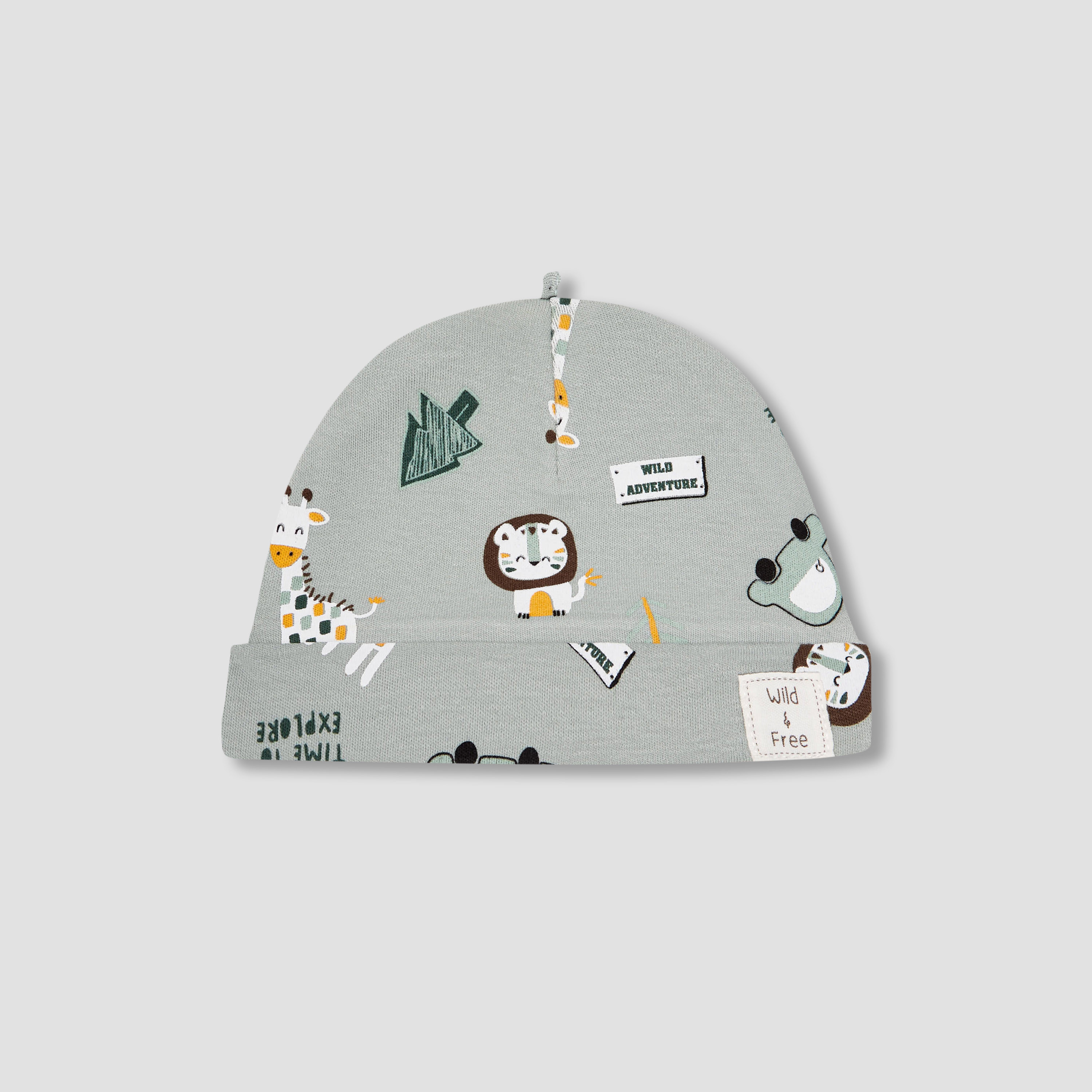 Juniors Animal Print Beanie Cap - Set of 2-baby-boys-accessories-caps-image-5