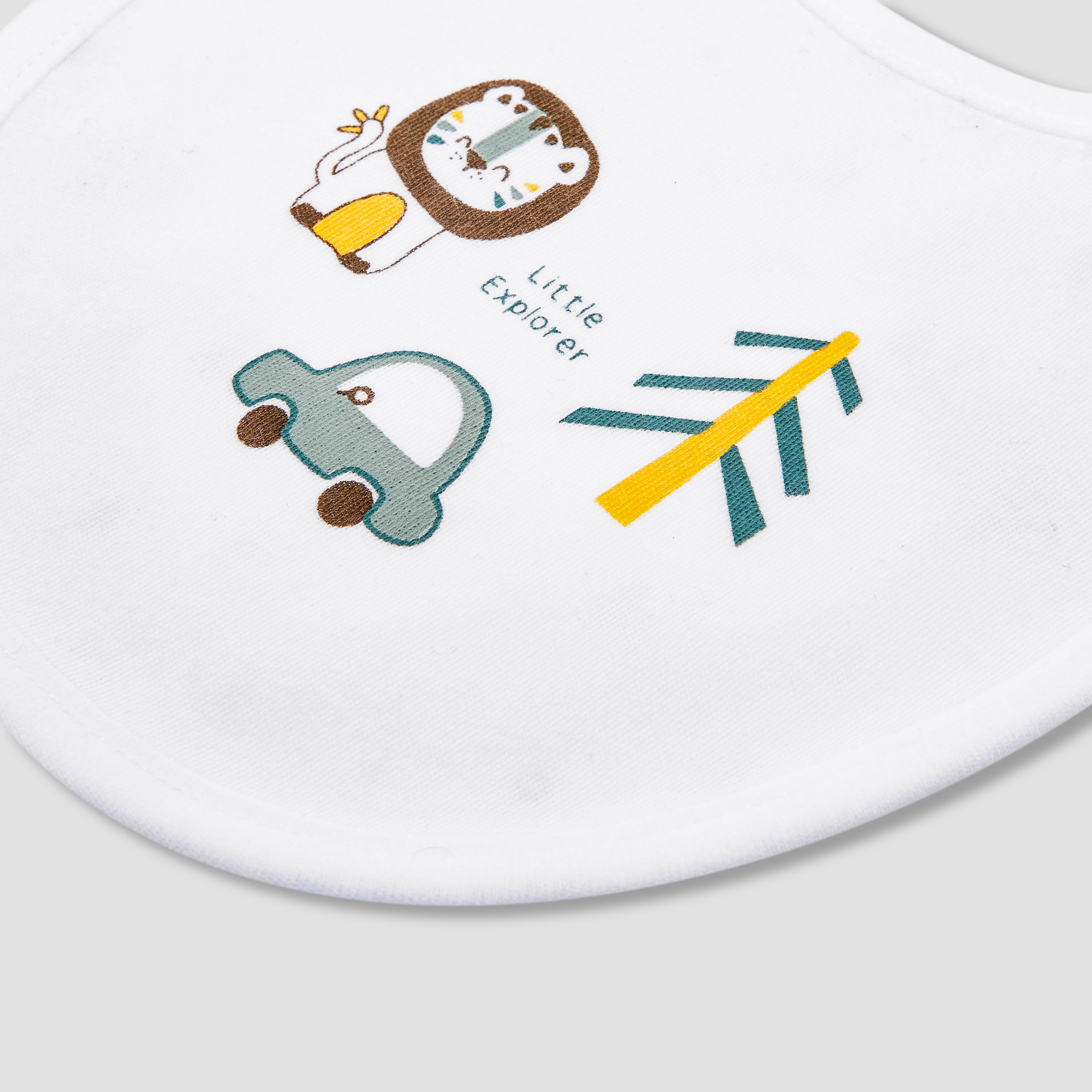 Juniors Printed Bib with Snap Button Closure - Set of 2-baby-feeding-bibs-image-4