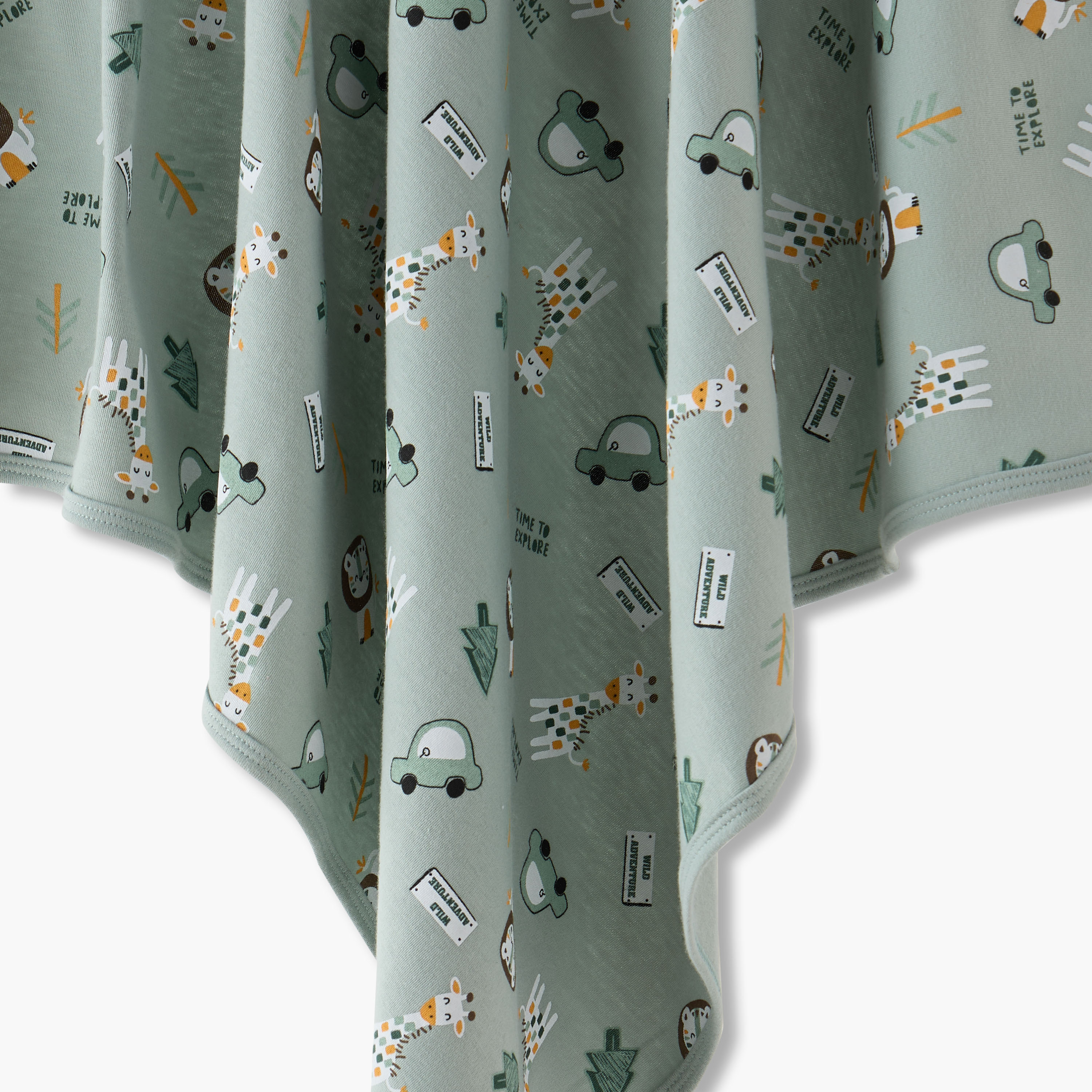 Juniors Baby Receiving Blanket with Animal Print - Cotton-baby-nursery-blanketsandswaddles-receivingblankets-image-4