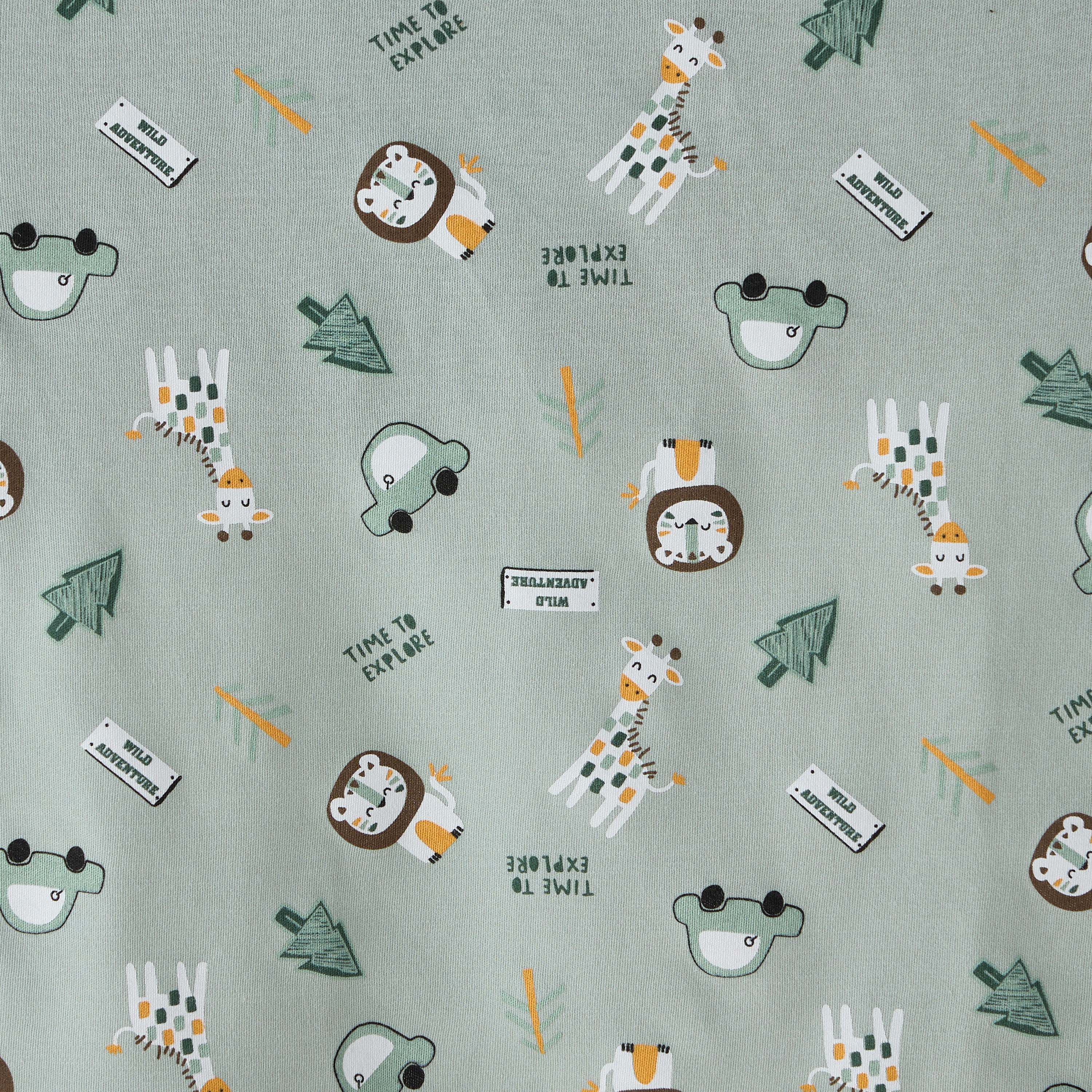 Juniors Baby Receiving Blanket with Animal Print - Cotton-baby-nursery-blanketsandswaddles-receivingblankets-image-5