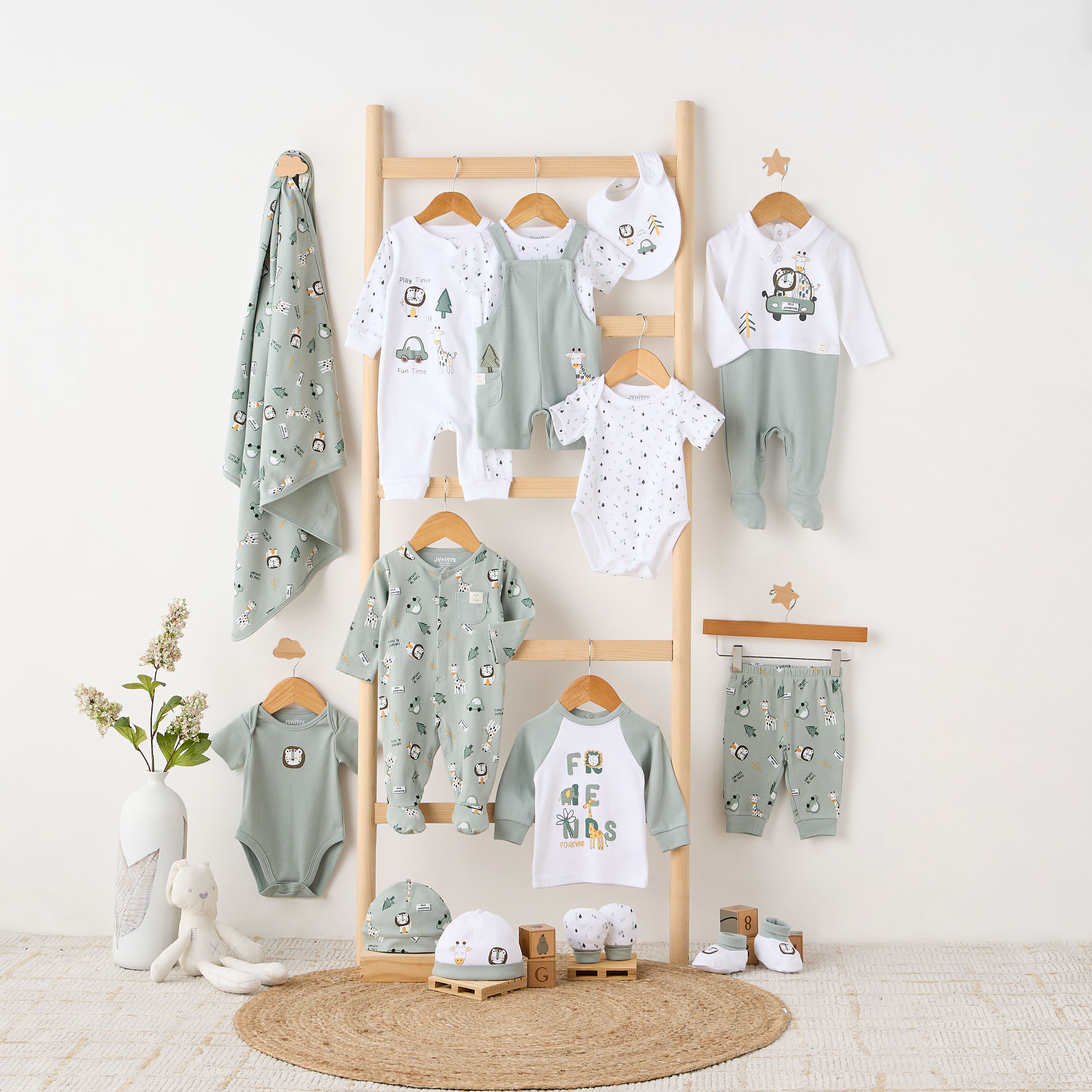 Juniors Baby Receiving Blanket with Animal Print - Cotton-baby-nursery-blanketsandswaddles-receivingblankets-image-6