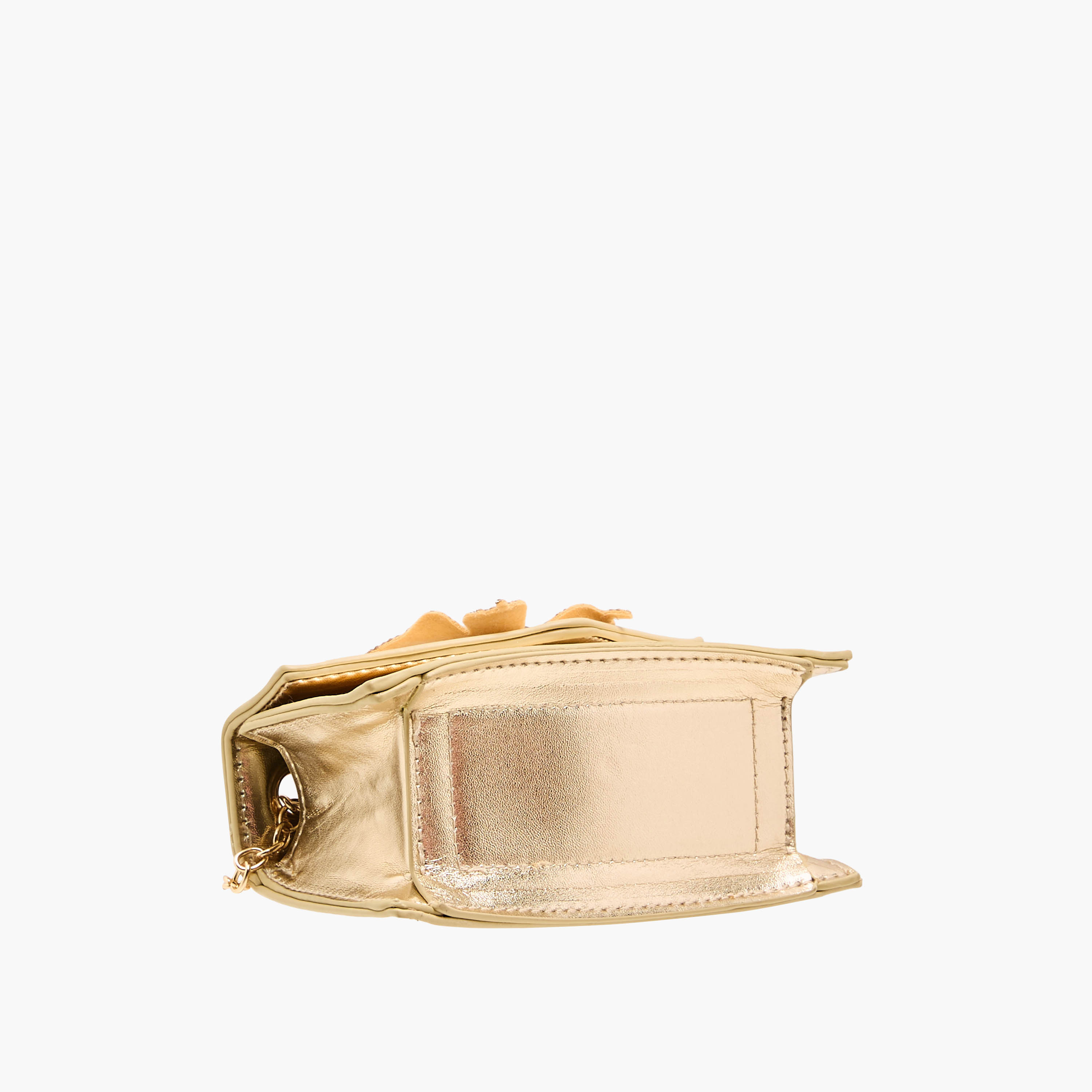 شنطة كروس بودي مبطنة بتزيينات فراشة وحزام سلسلة من فلورا بيلا-girls-accessories-bags-image-7