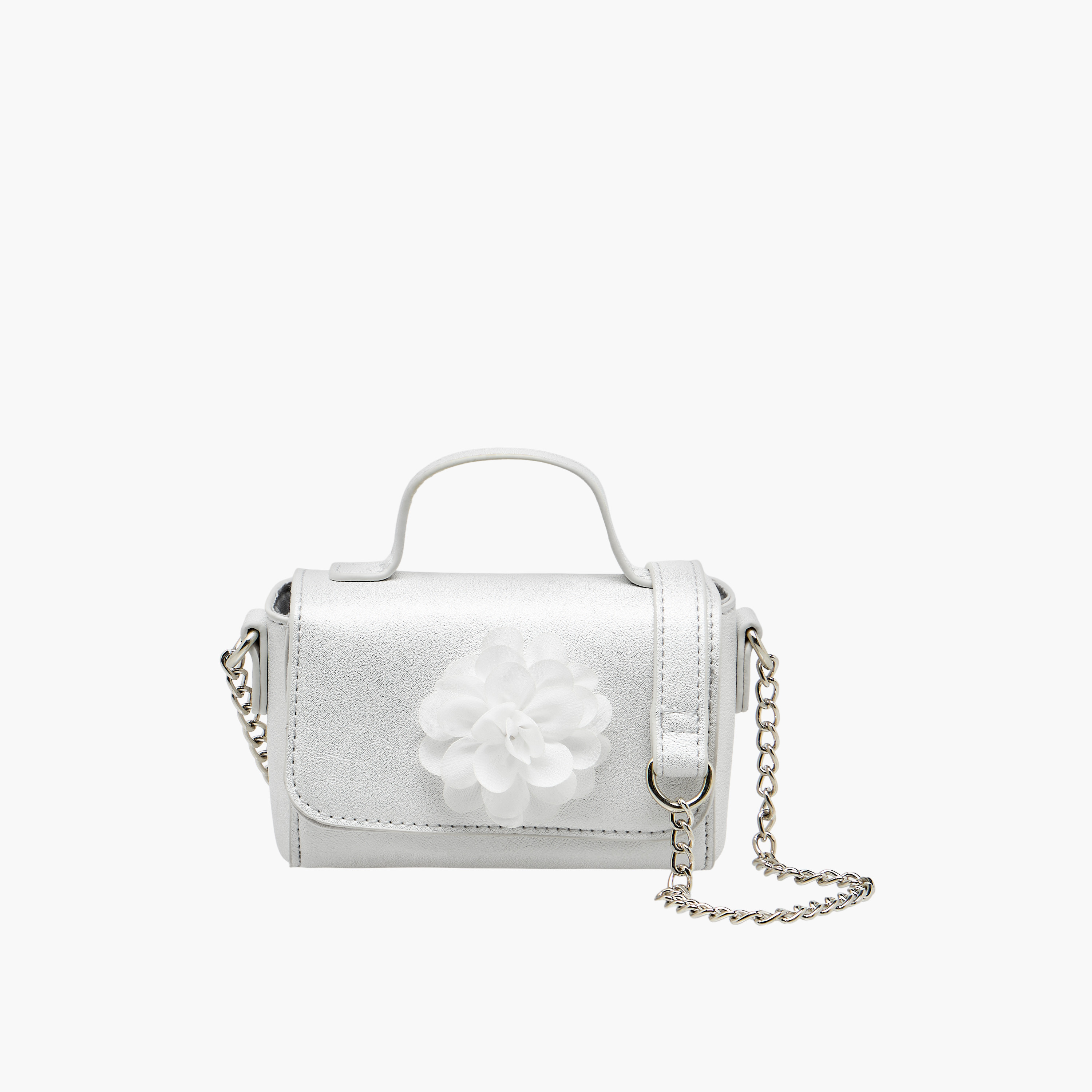 Flora Bella Floral Accent Crossbody Bag with Chain Strap-girls-accessories-bags-image-1
