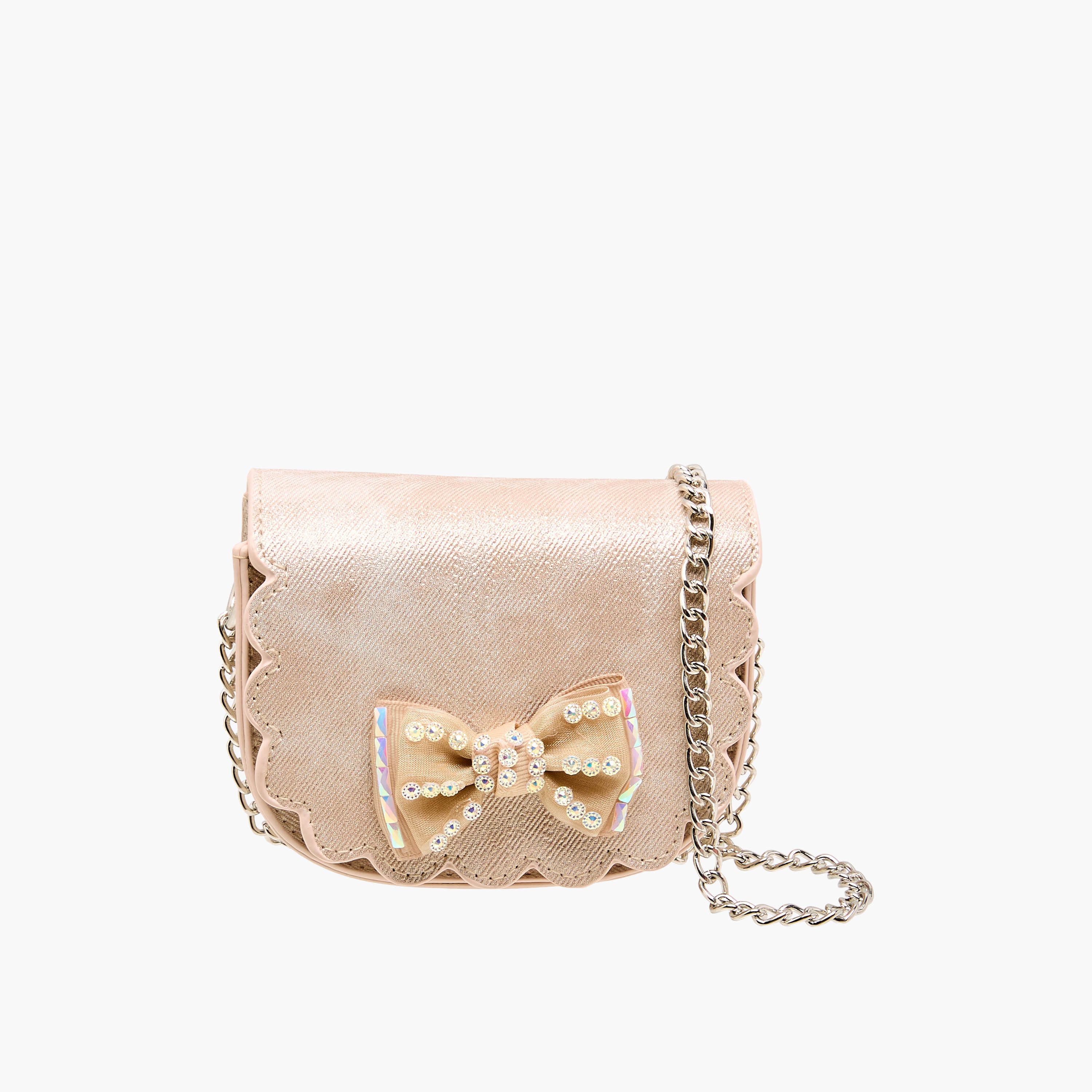 Flora Bella Scallop Hem Crossbody Bag with Chain Strap-girls-accessories-bags-image-1
