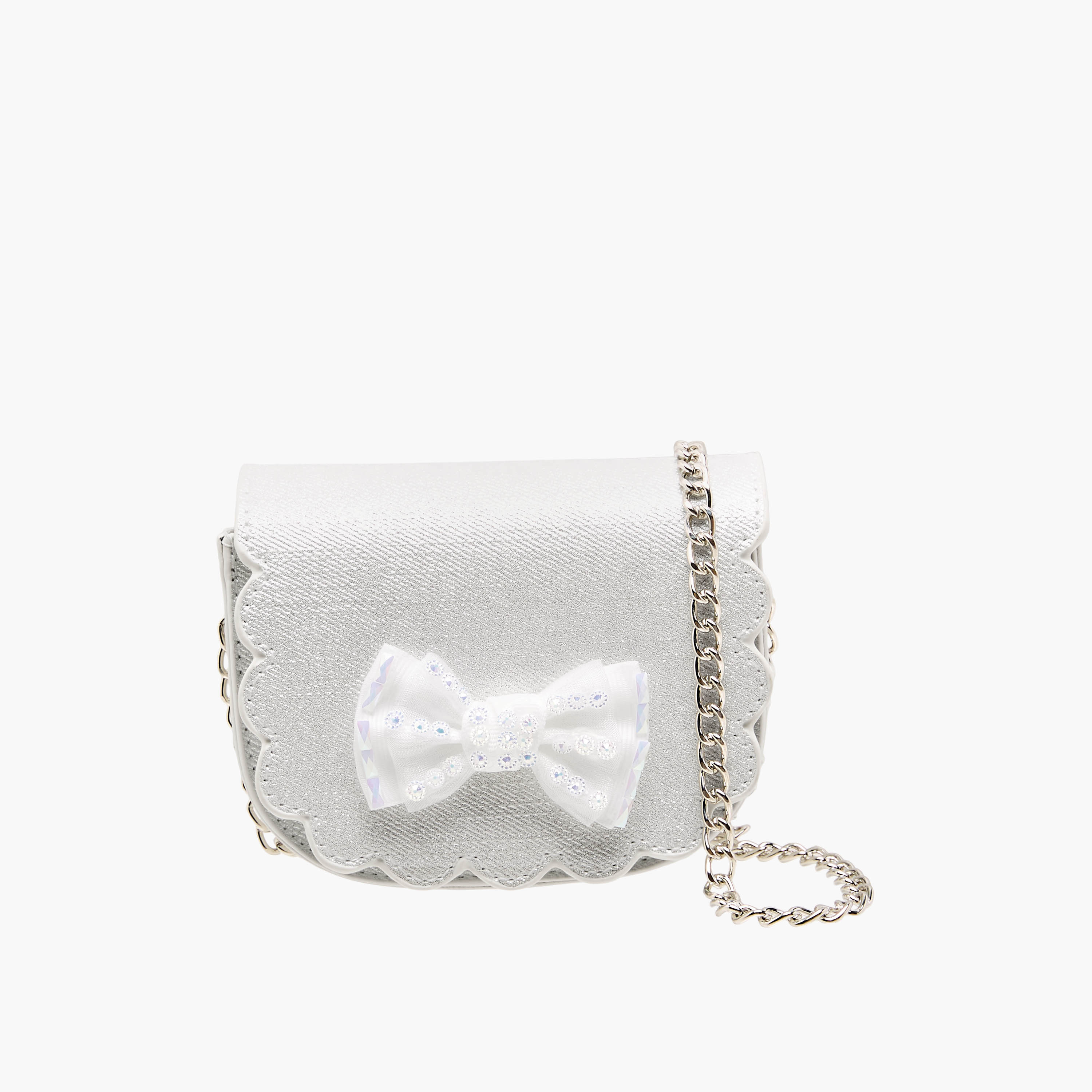 Flora Bella Scallop Hem Crossbody Bag with Chain Strap-girls-accessories-bags-image-1