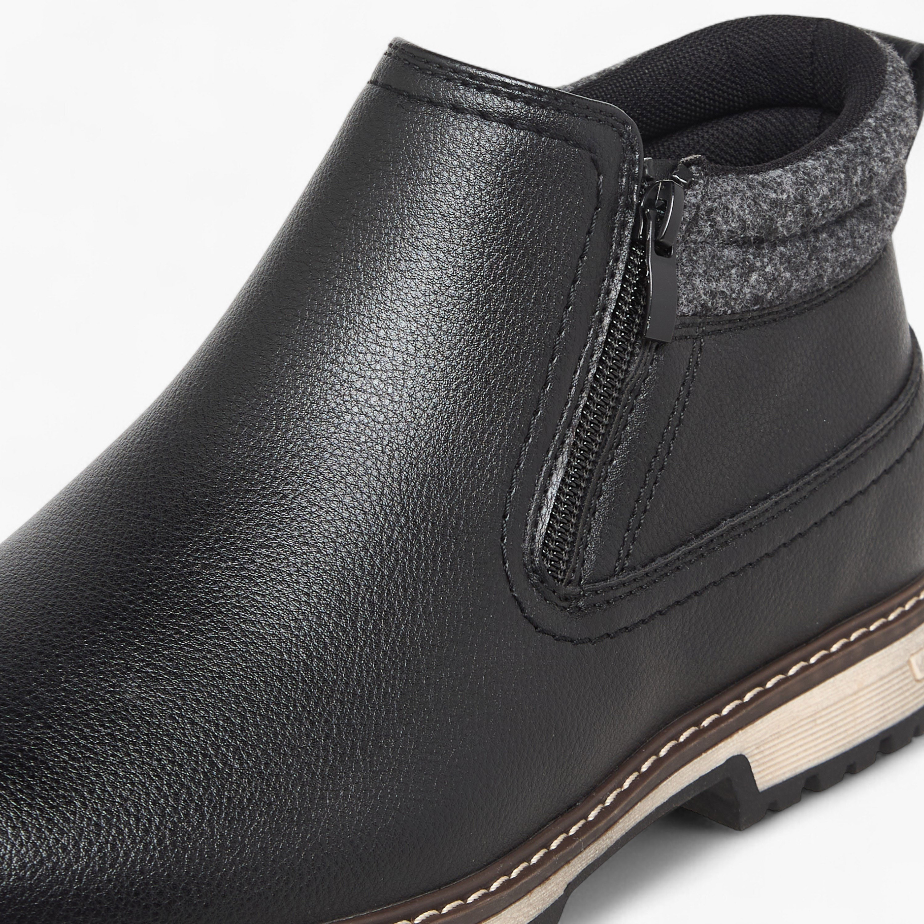 LBL by Shoexpress Men Panelled Ankle Boots-men-shoes-boots-image-5